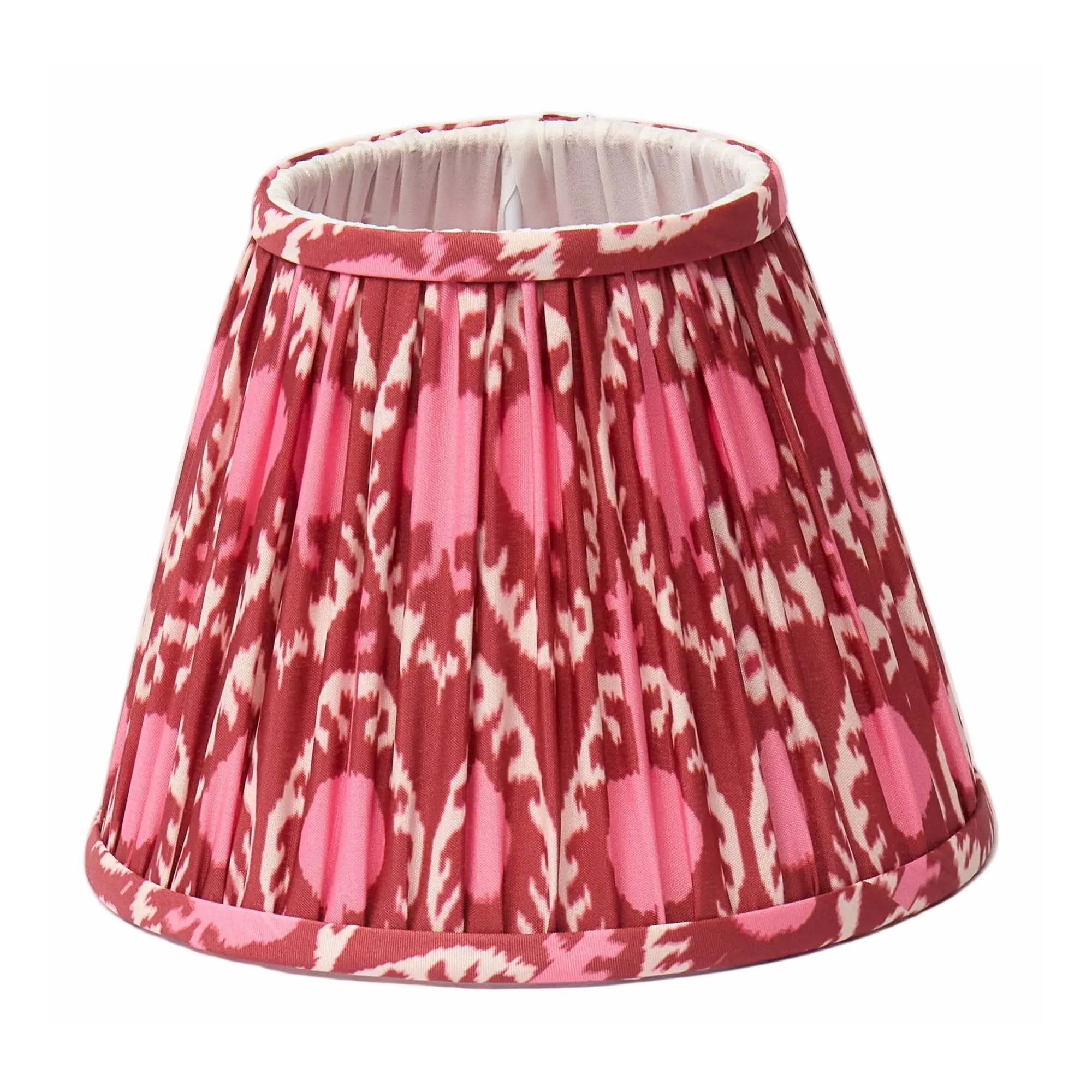 Pink and Red Ikat Lampshade