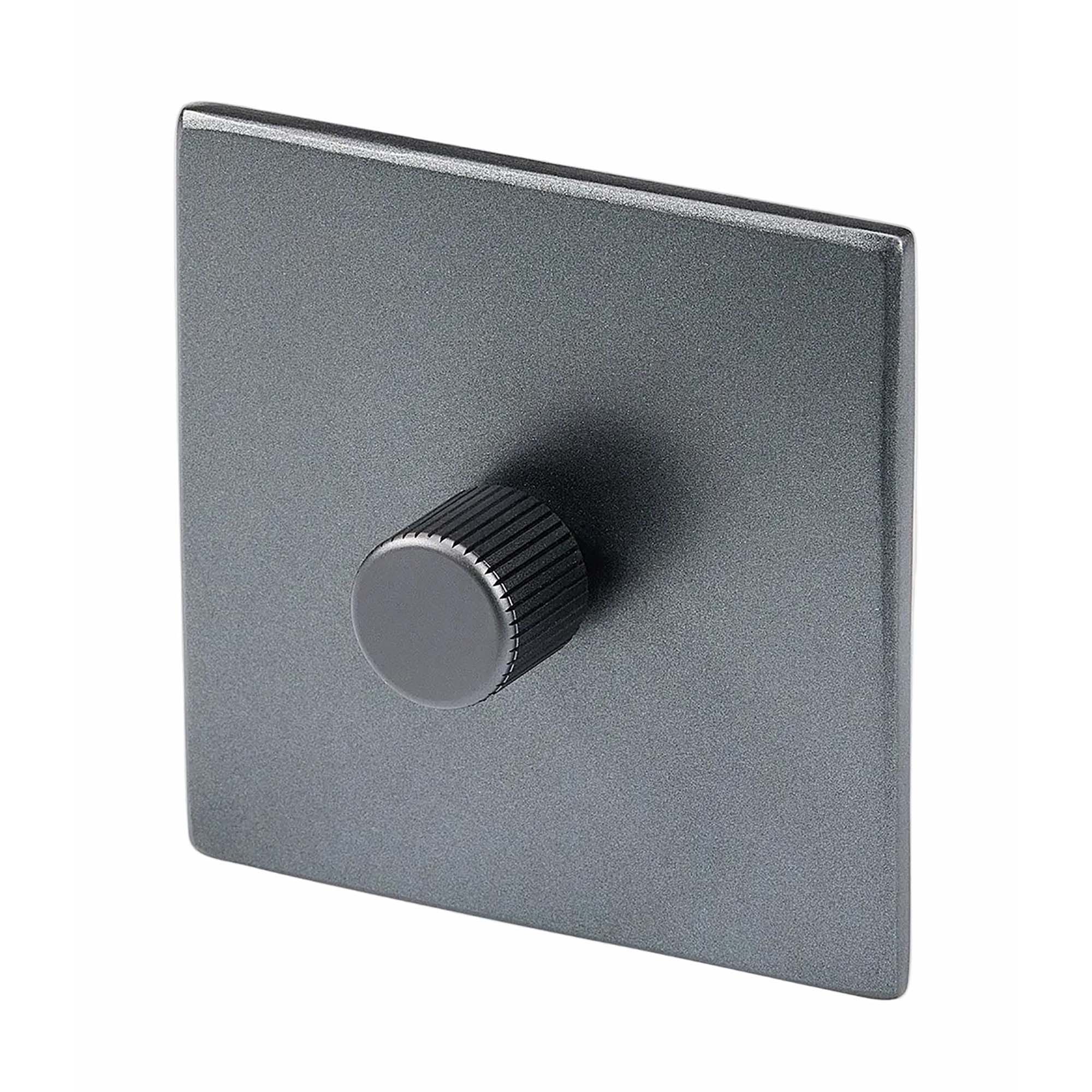 Single Rotary Wall Dimmer in Graphite