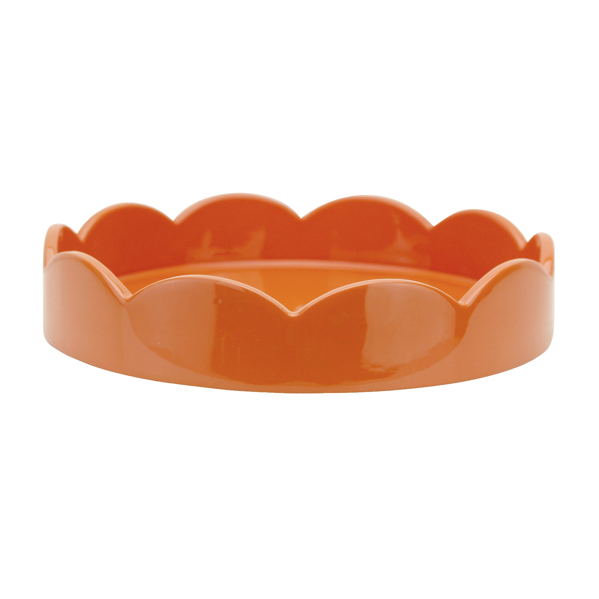 Small Round Scallop Tray | Orange