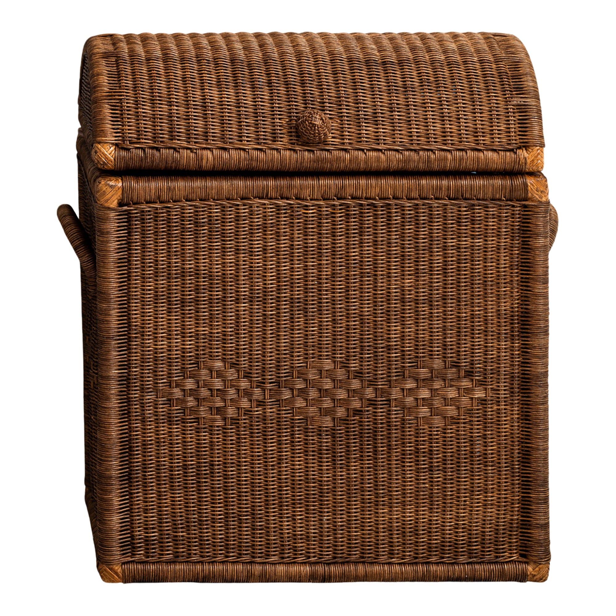 Chest Rattan Laundry Basket (Teak)