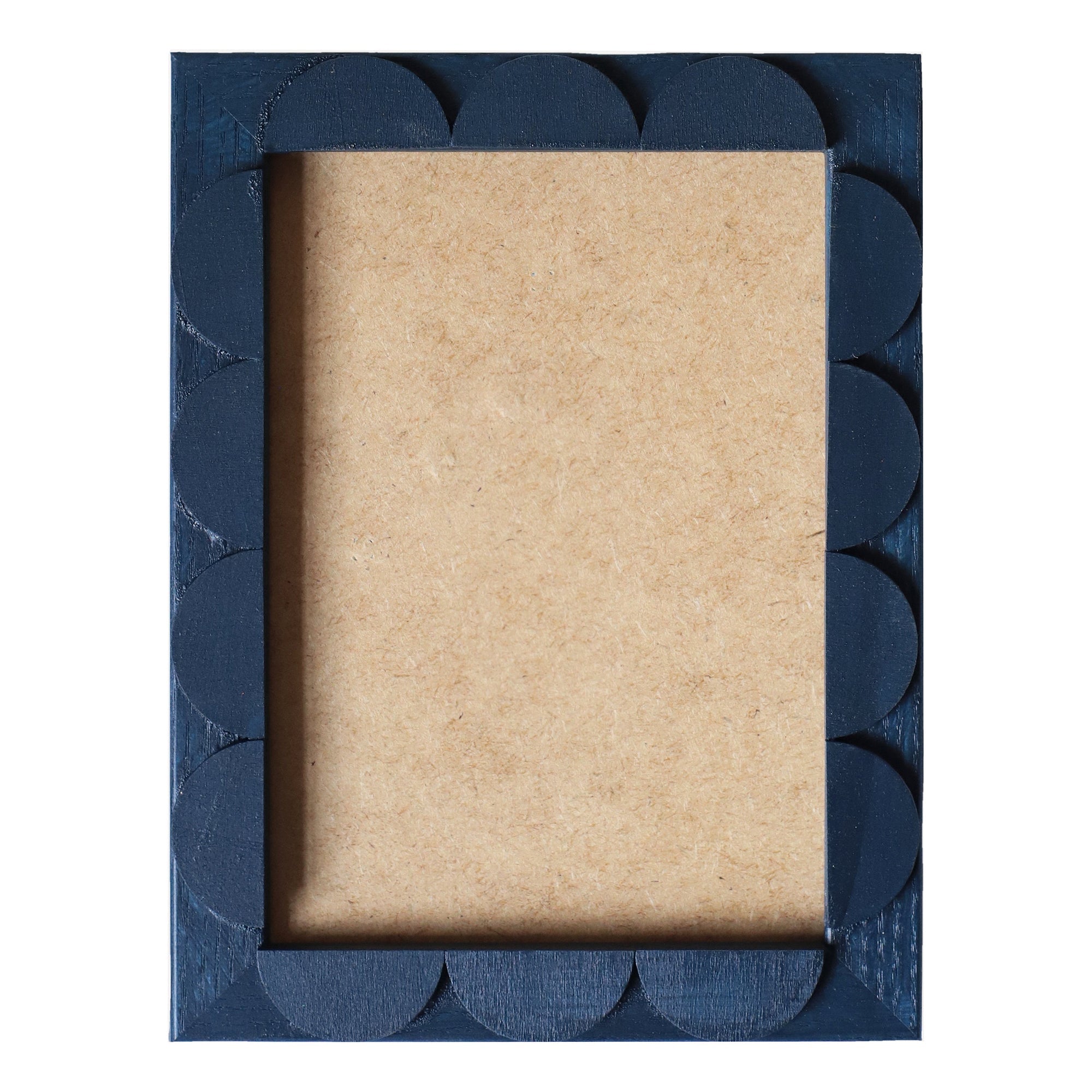 Indigo Stained Scallop Frame