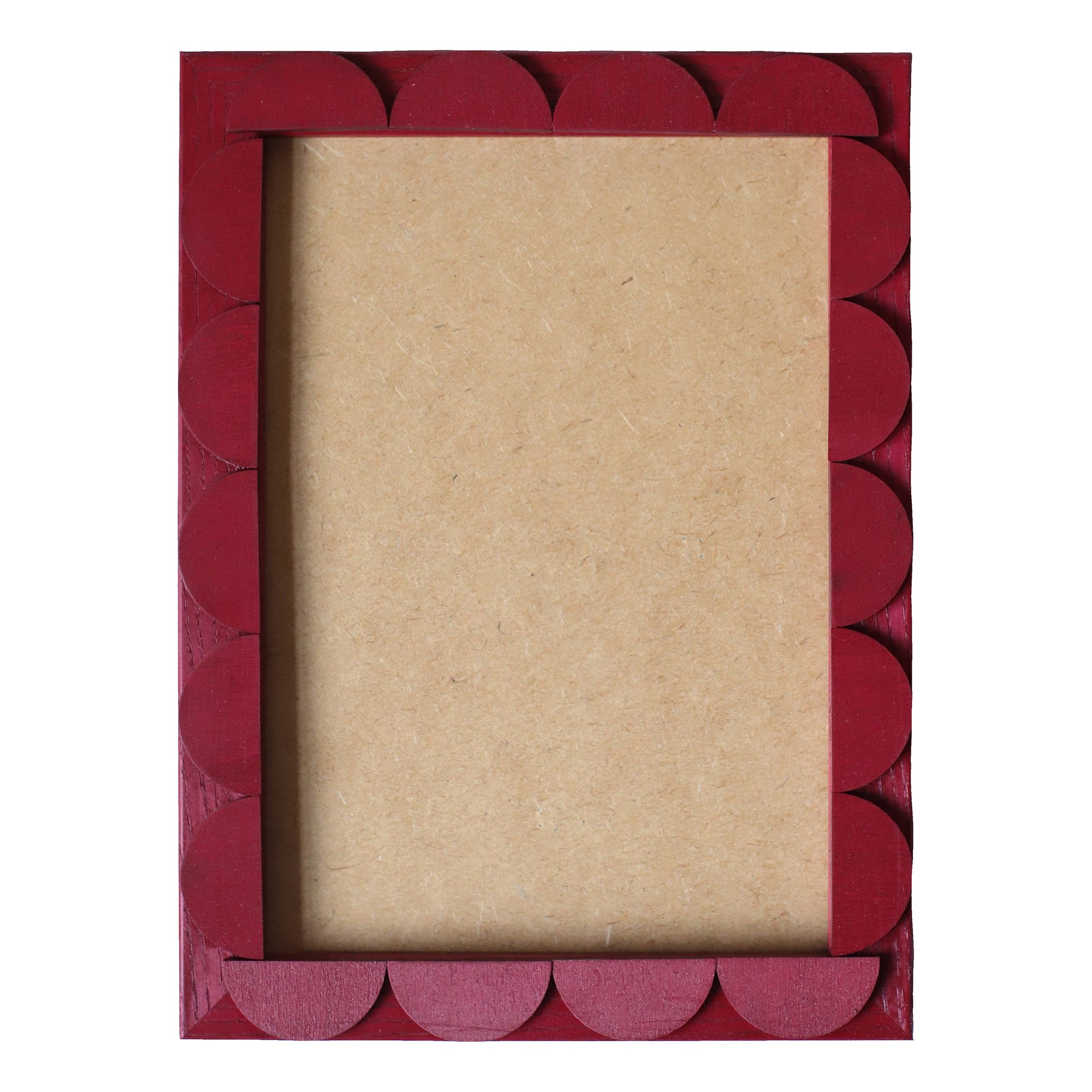 Cranberry Stained Scallop Frame