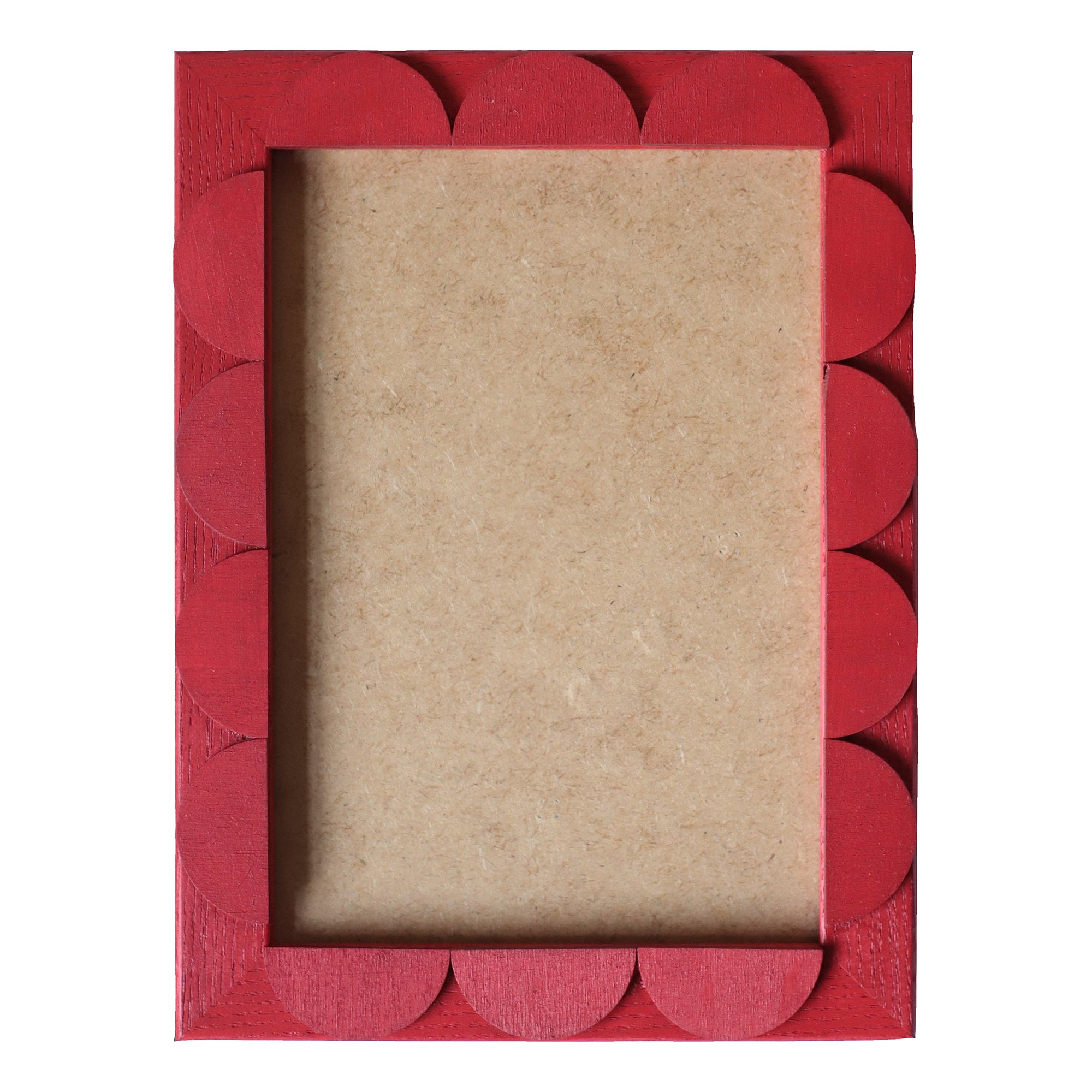 Poppy Stained Scallop Frame