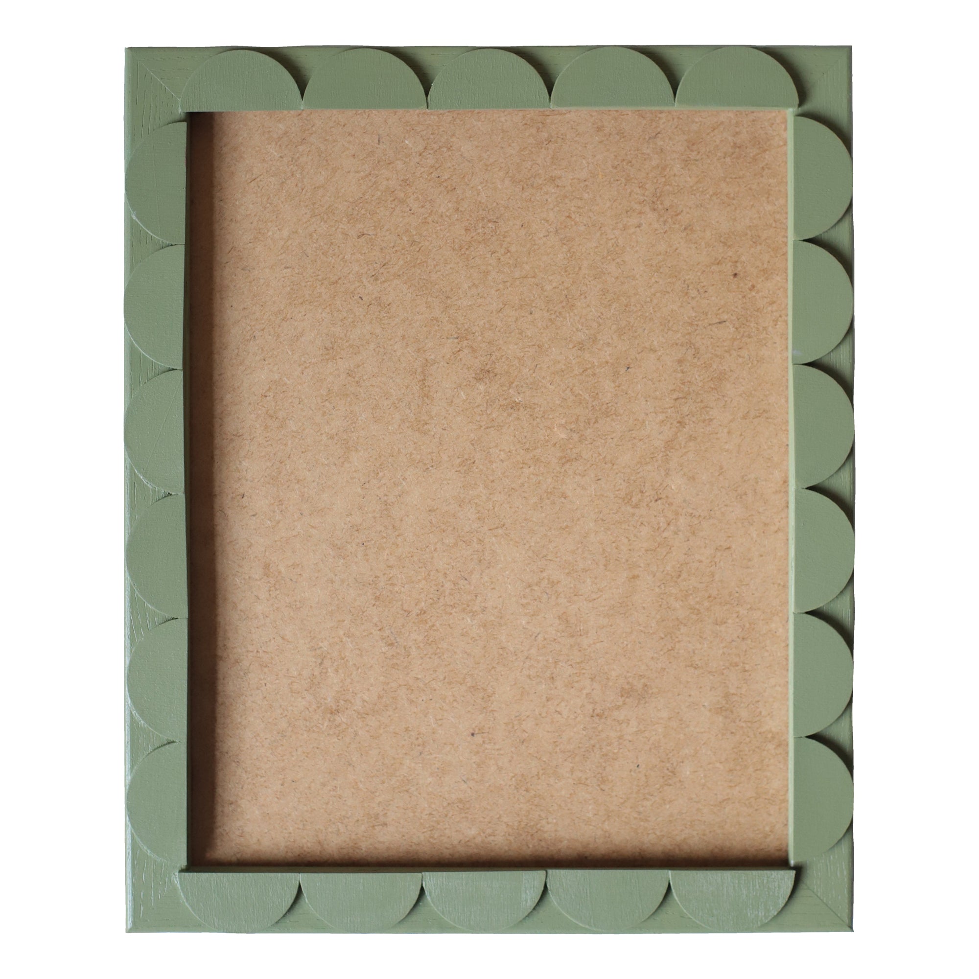 Sage Green Stained Scallop Frame