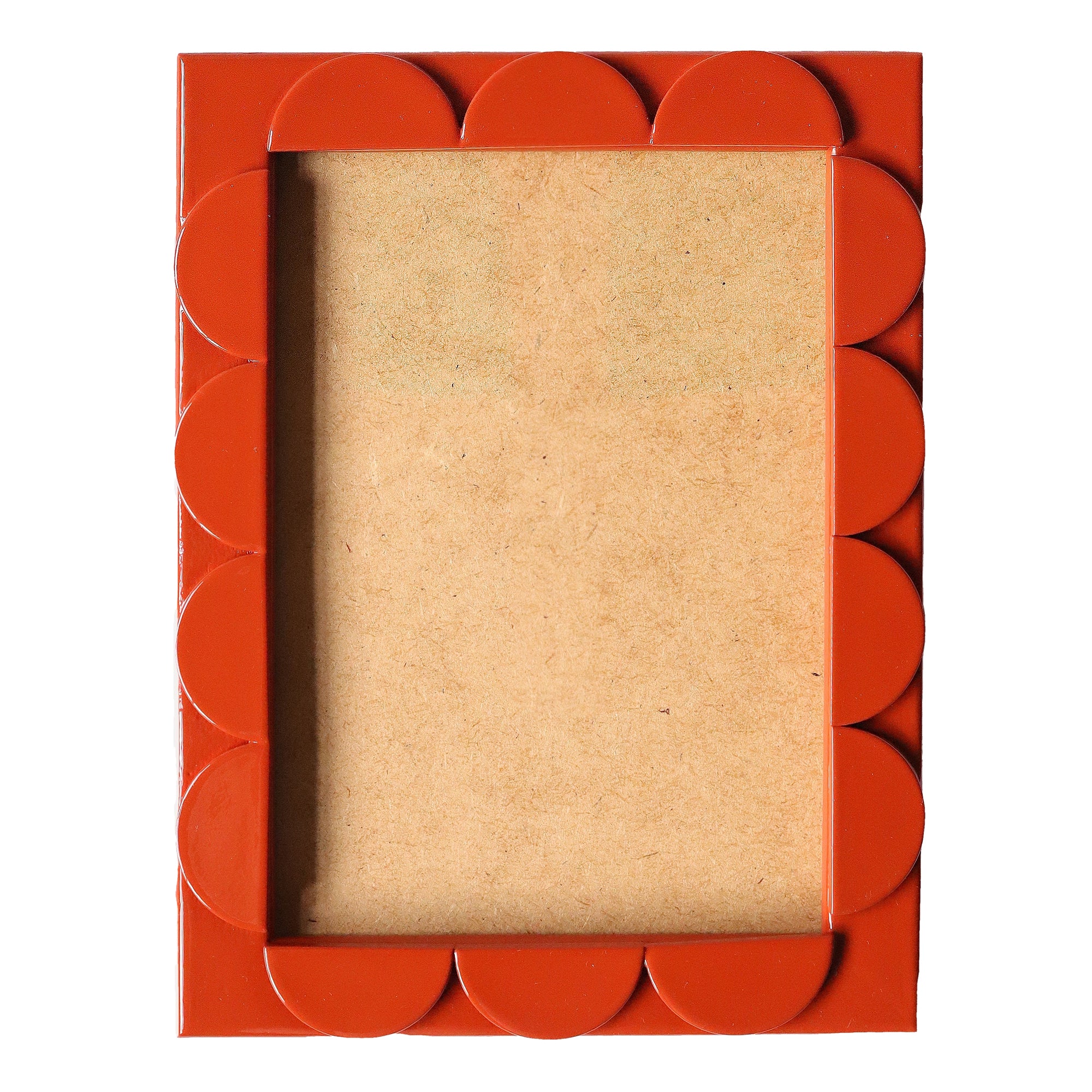 Lobster Orange Lacquered Scallop Frame