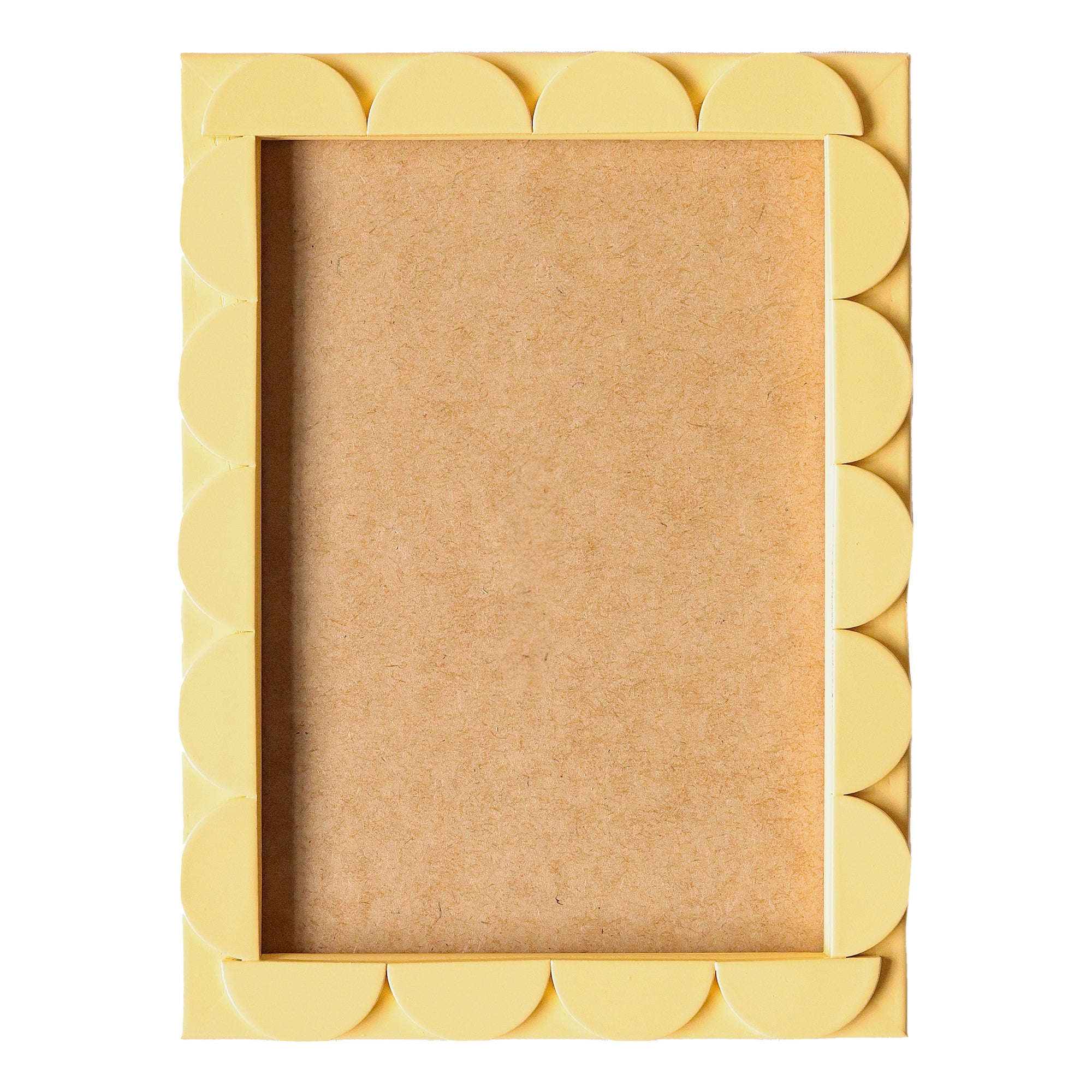 Cashmere Yellow Lacquered Scallop Frame