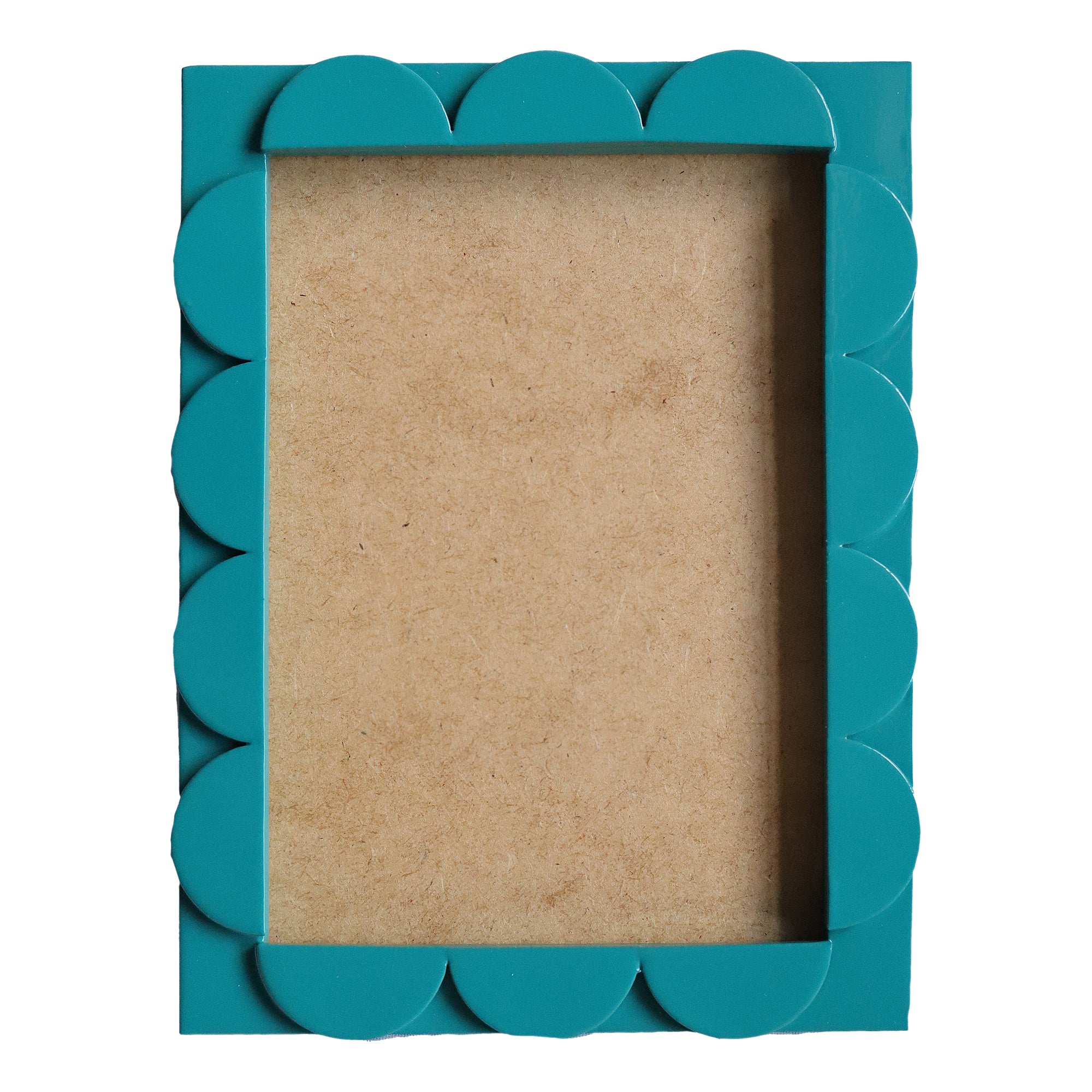 Teal Lacquered Scallop Frame