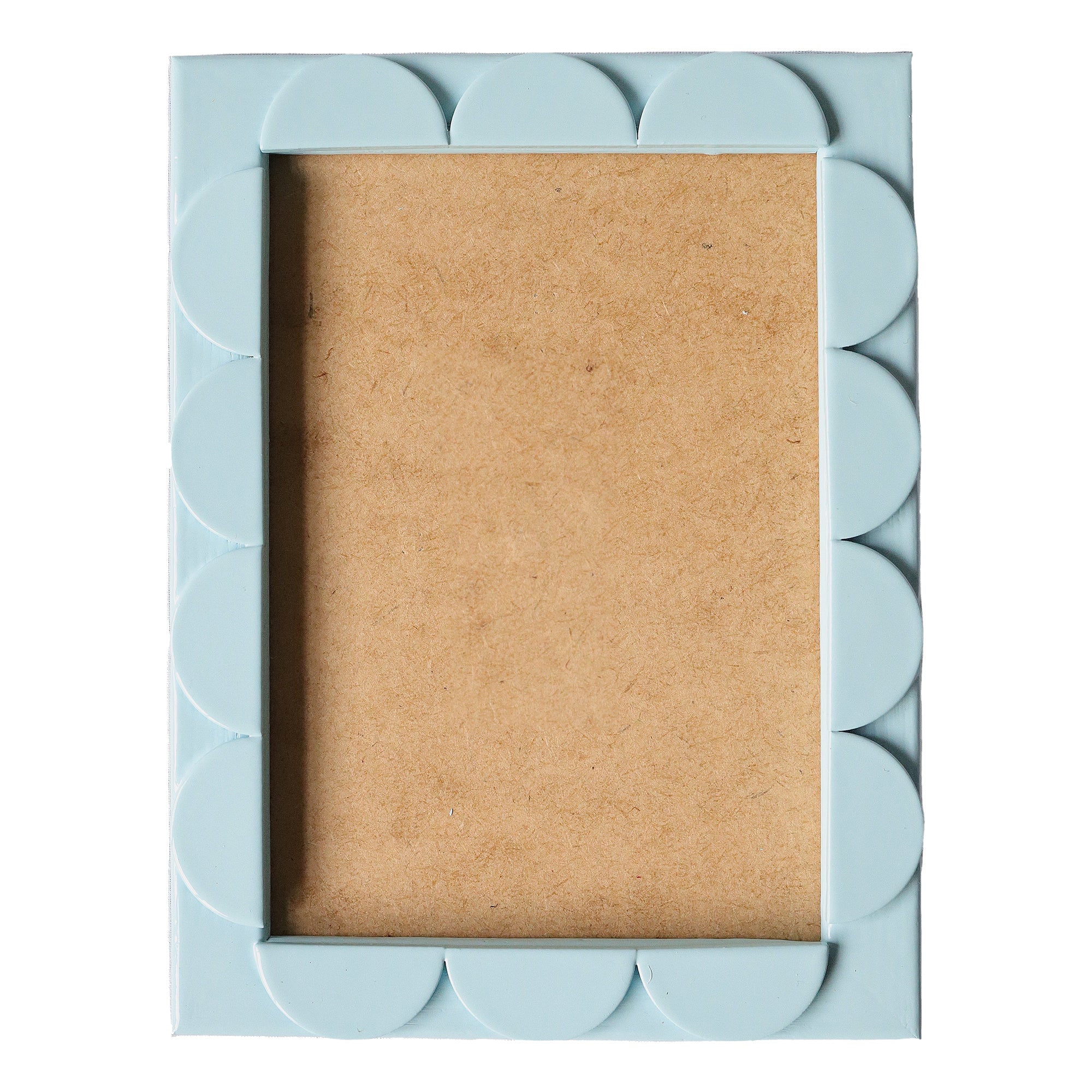 Powder Blue Lacquered Scallop Frame