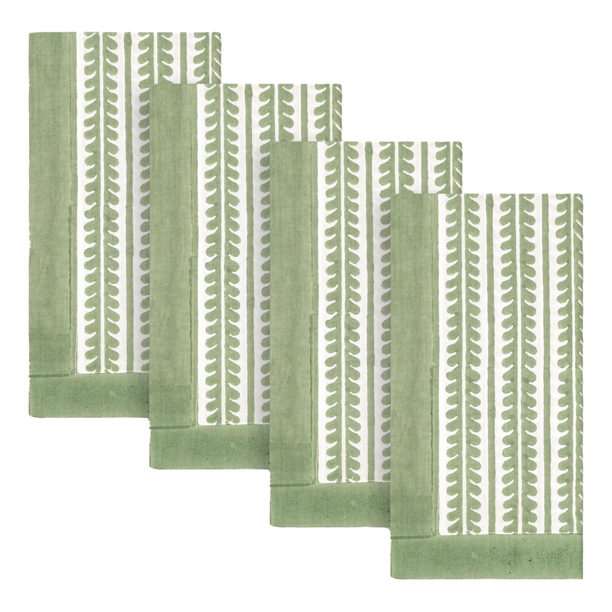 Bel Napkins, Set Of Four - Green