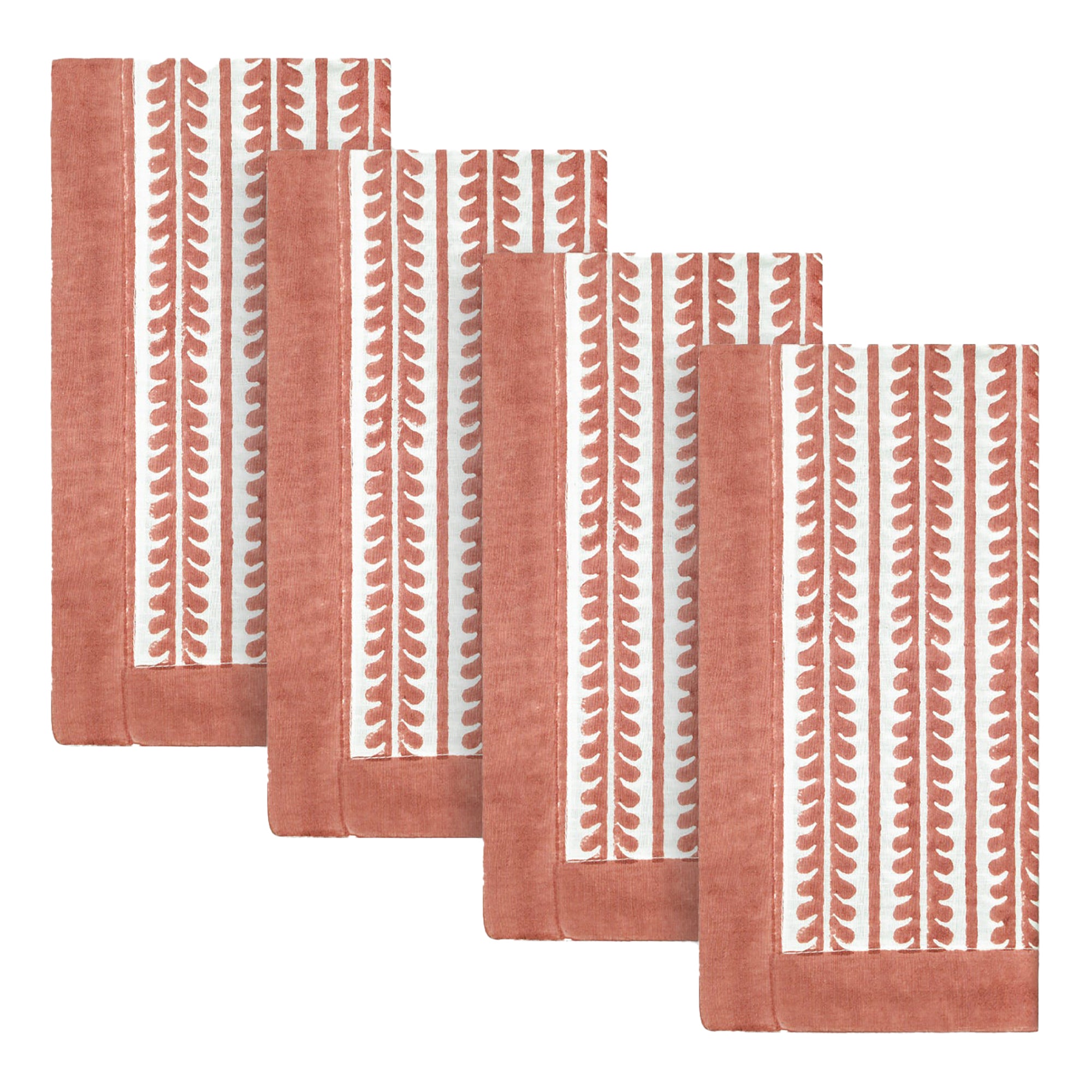 Bel Napkins, Set Of Four - Red