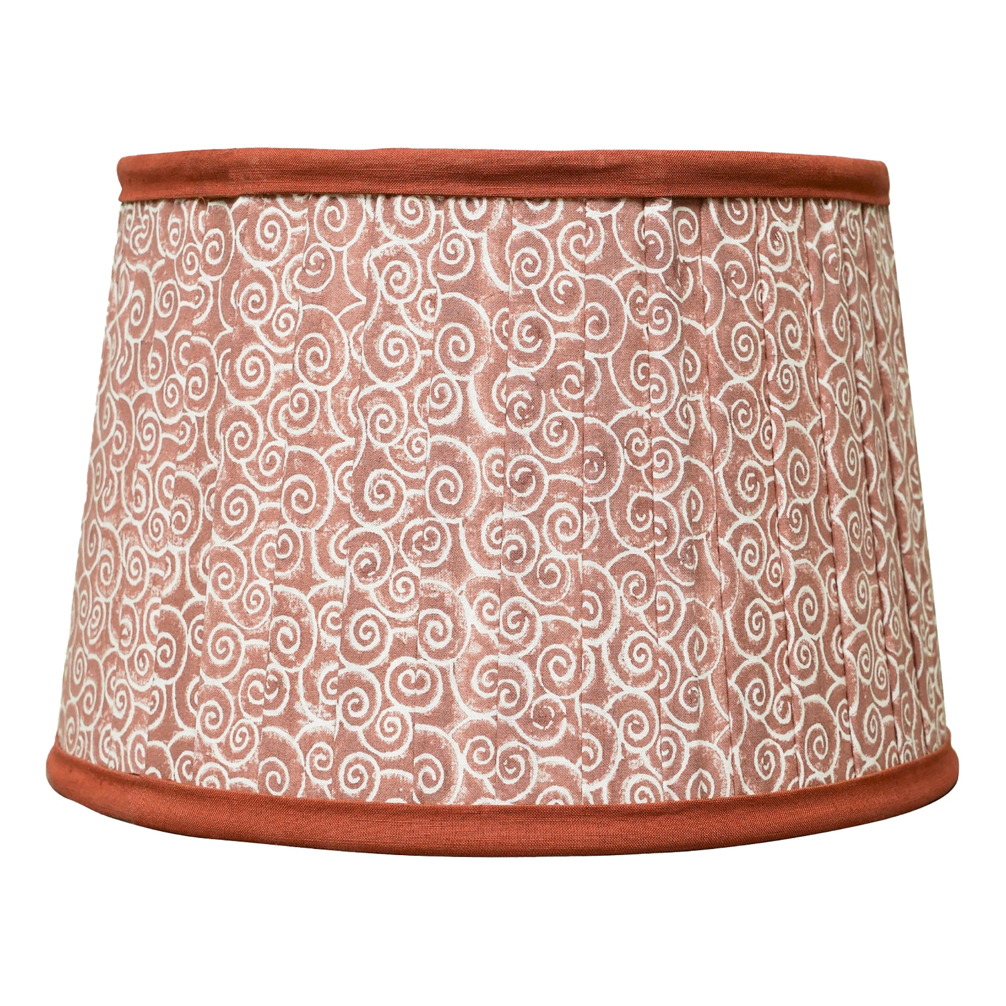 Remolino Swirl Print Pleated Lampshade - Pink