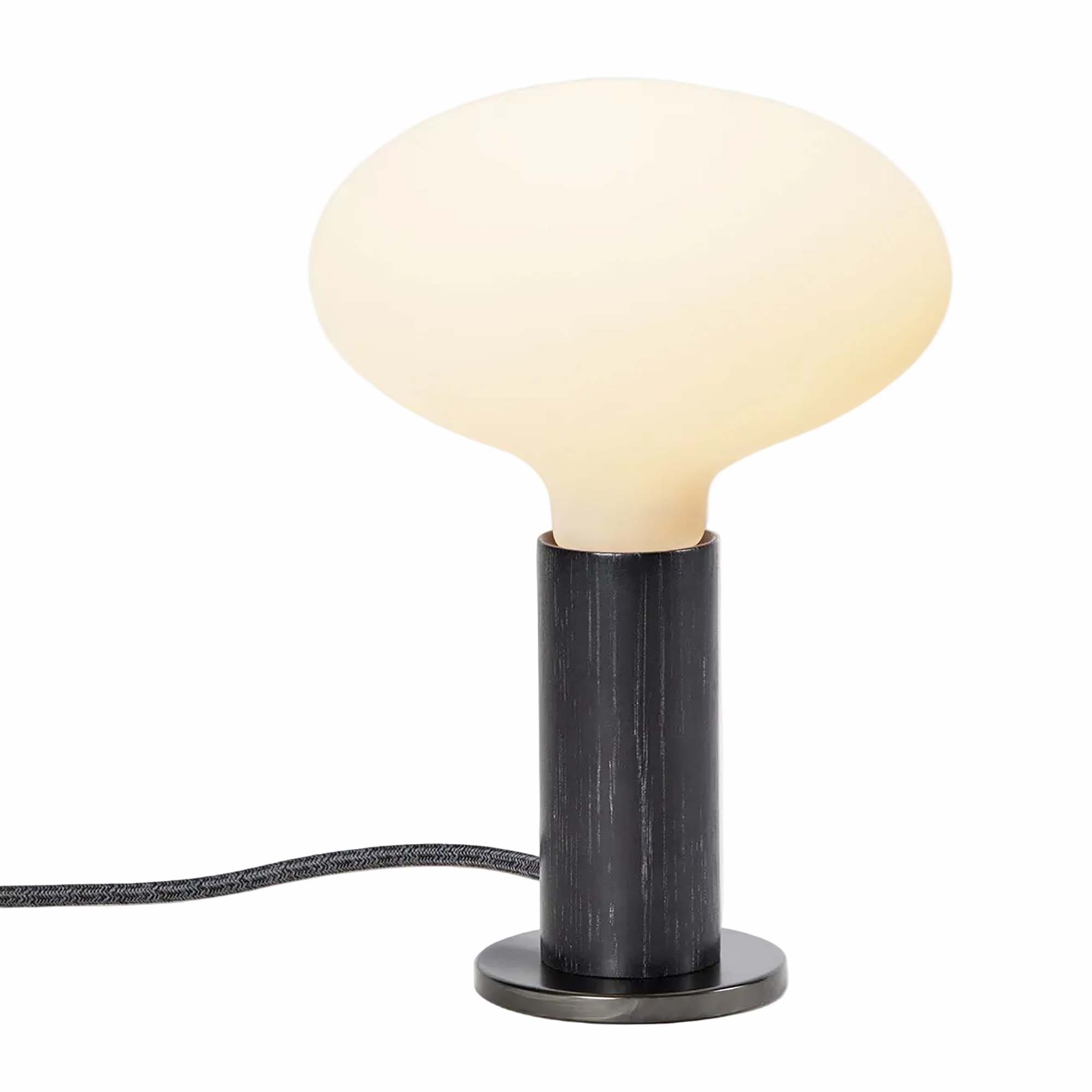Knuckle Table Lamp in Blackened Oak + Oval