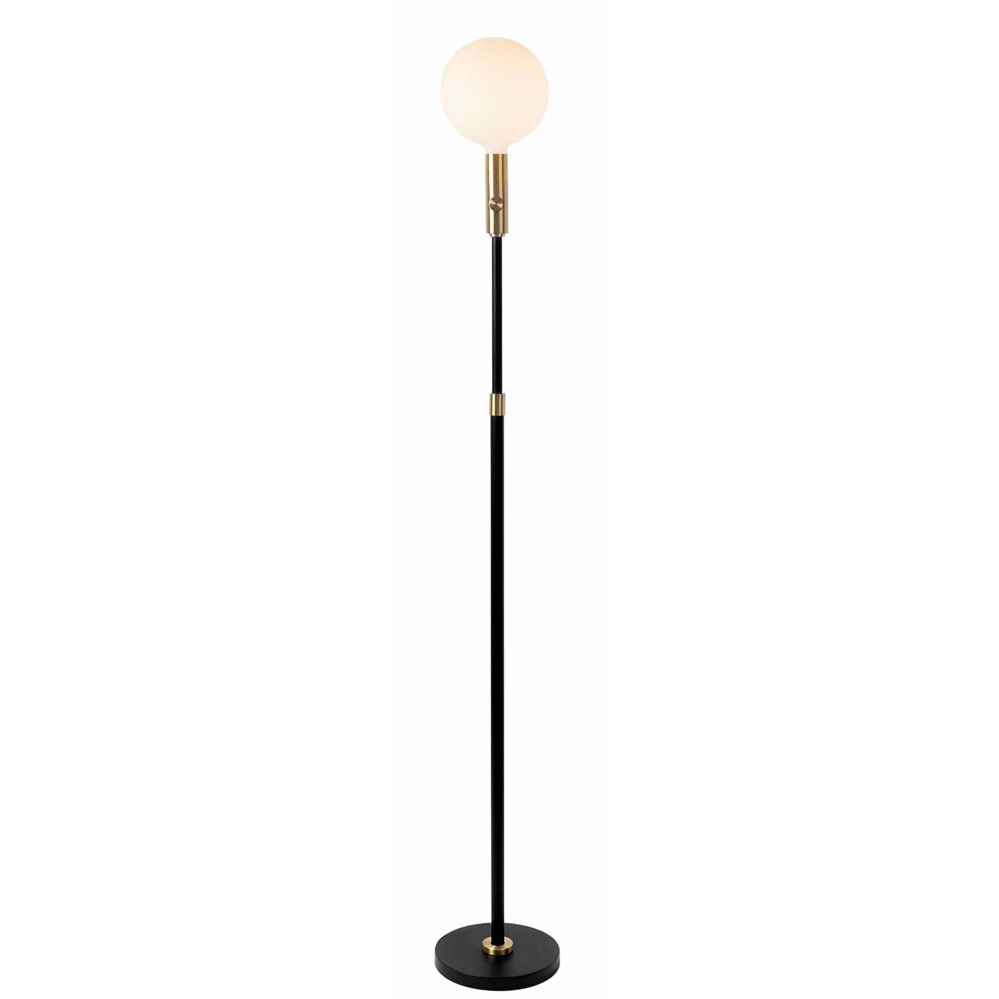 Poise Adjustable Floor Lamp in Brass + Sphere V