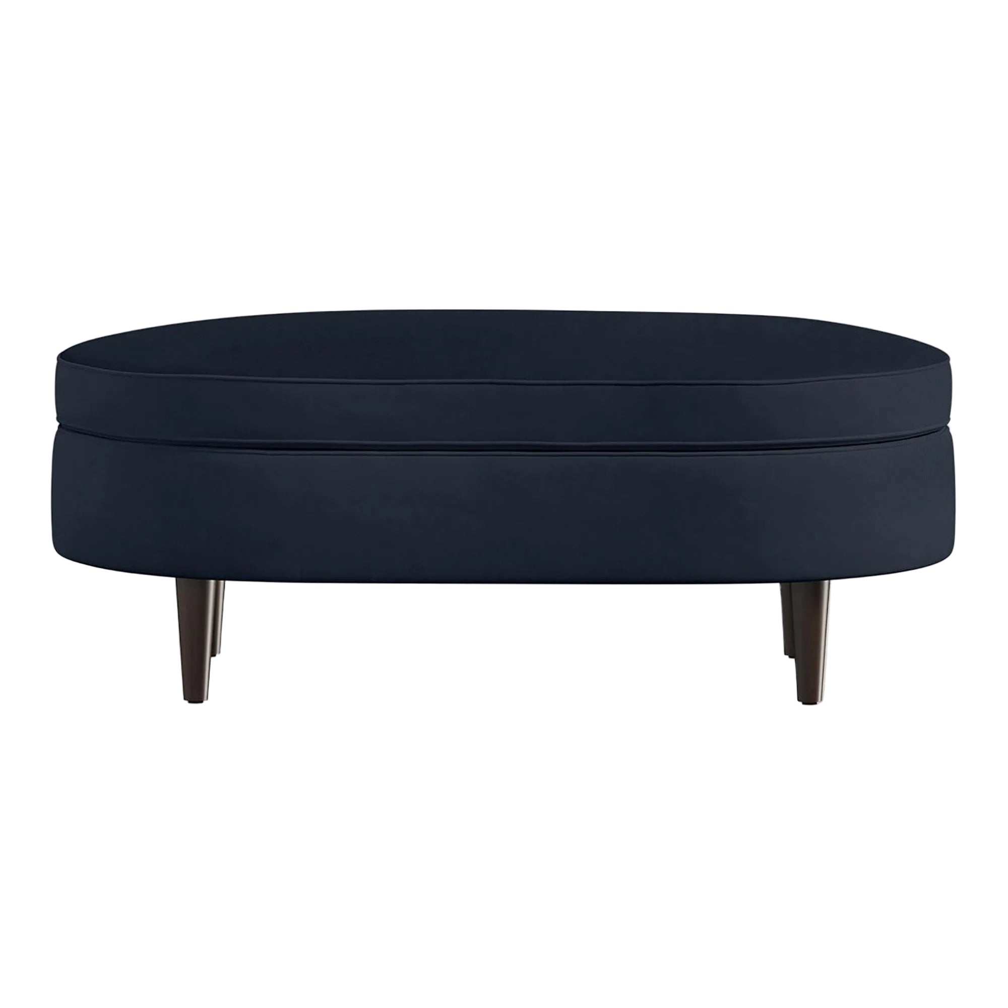 Carlotta Ottoman | Linen Prussian
