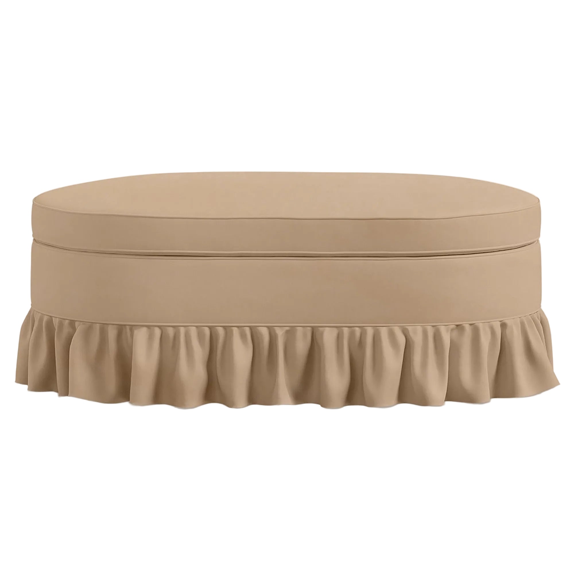 Carlotta Ottoman | Linen Rose