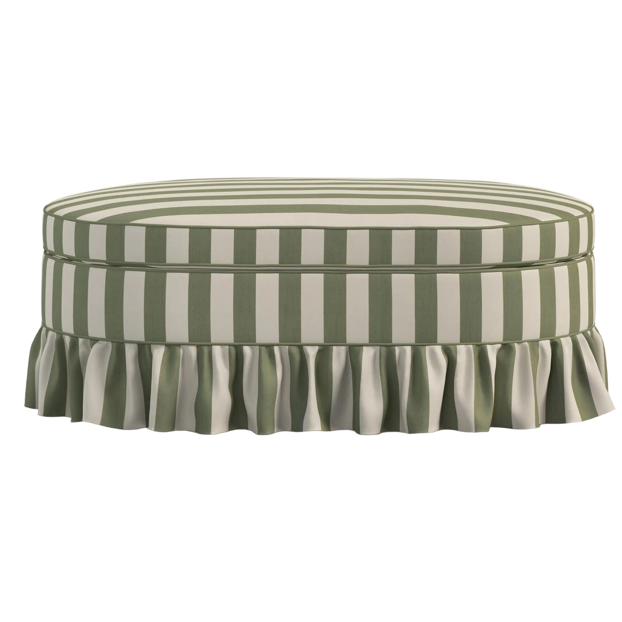 Carlotta Ottoman | Sonia Stripe Artichoke