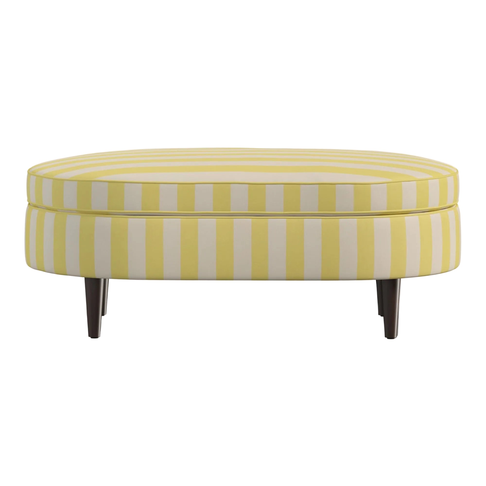 Carlotta Ottoman | Sonia Stripe Citron