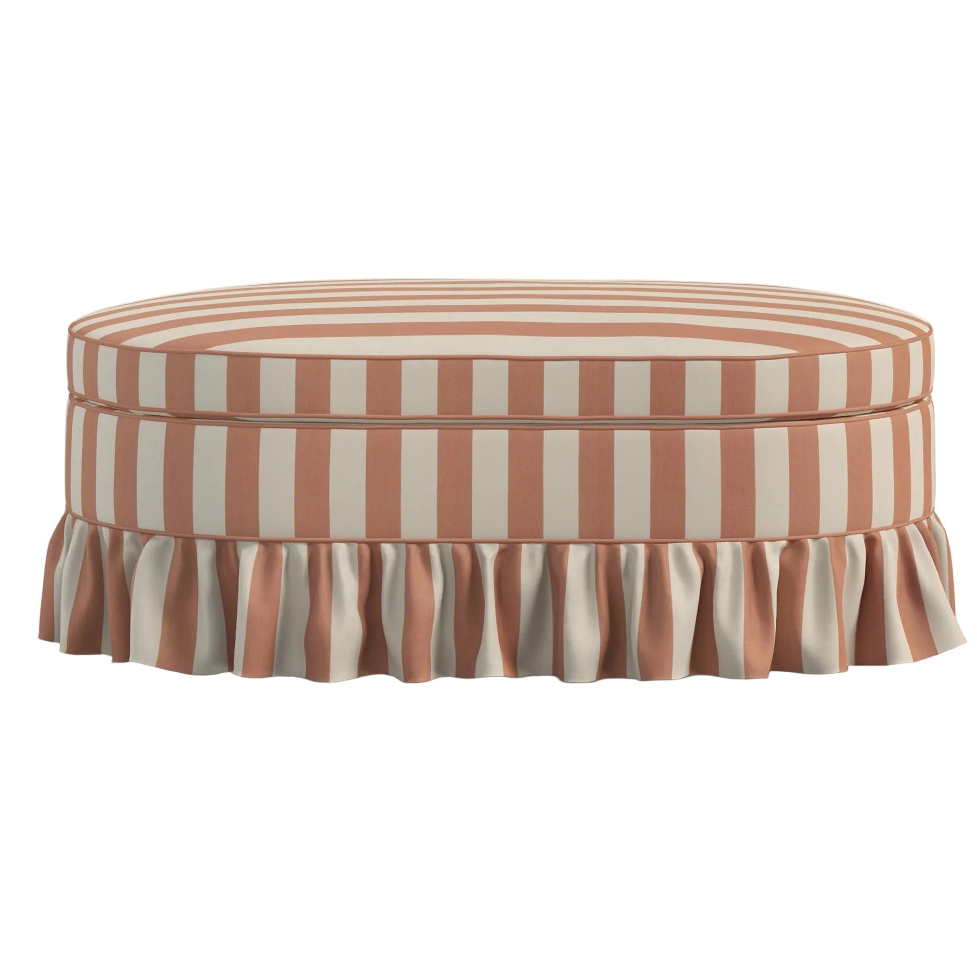 Carlotta Ottoman | Sonia Stripe Ginger