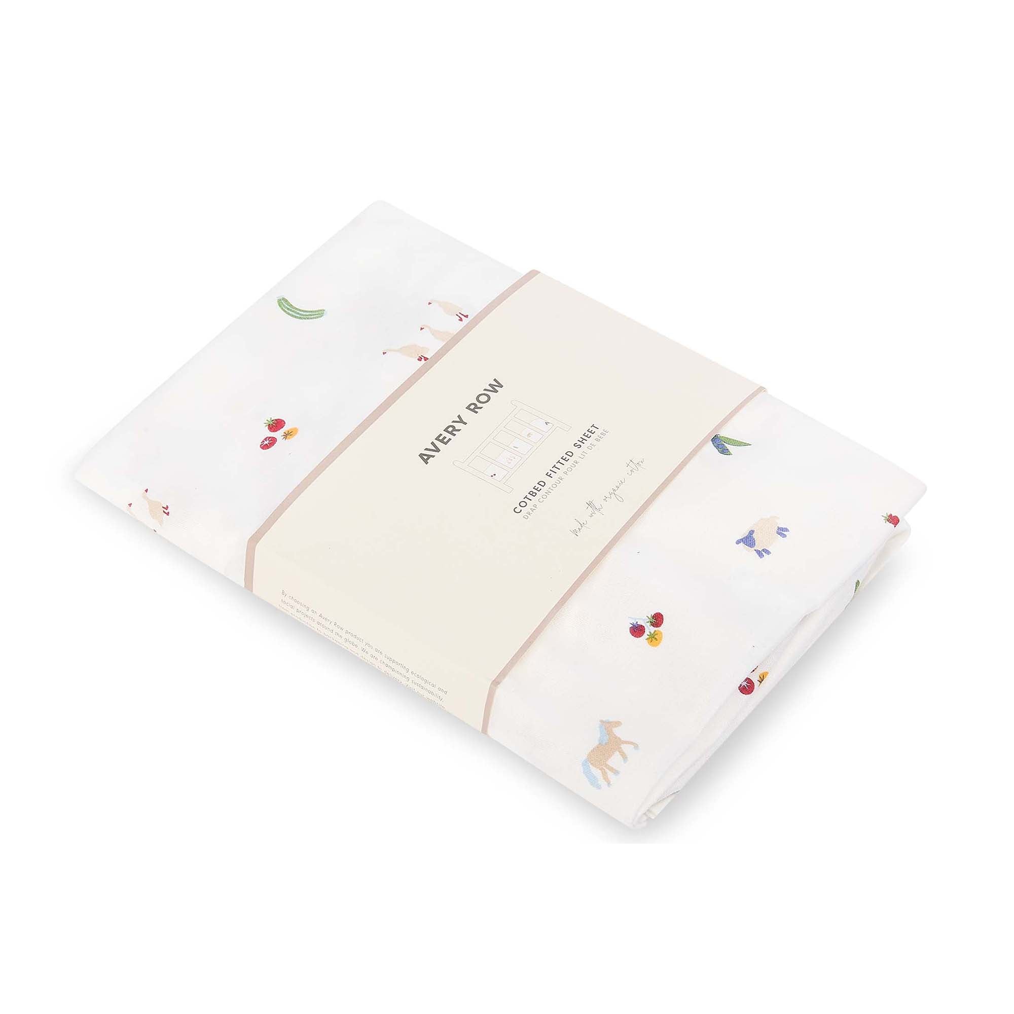 Organic Cotbed Fitted Sheet - Little Farm