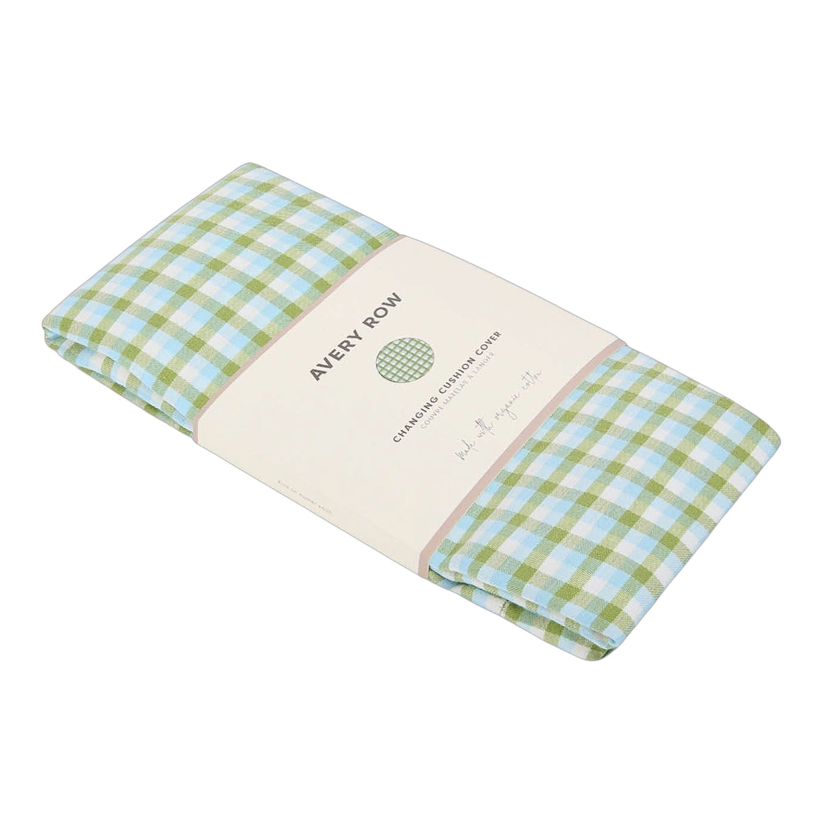Baby Changing Mat Cover - Greenhouse Gingham