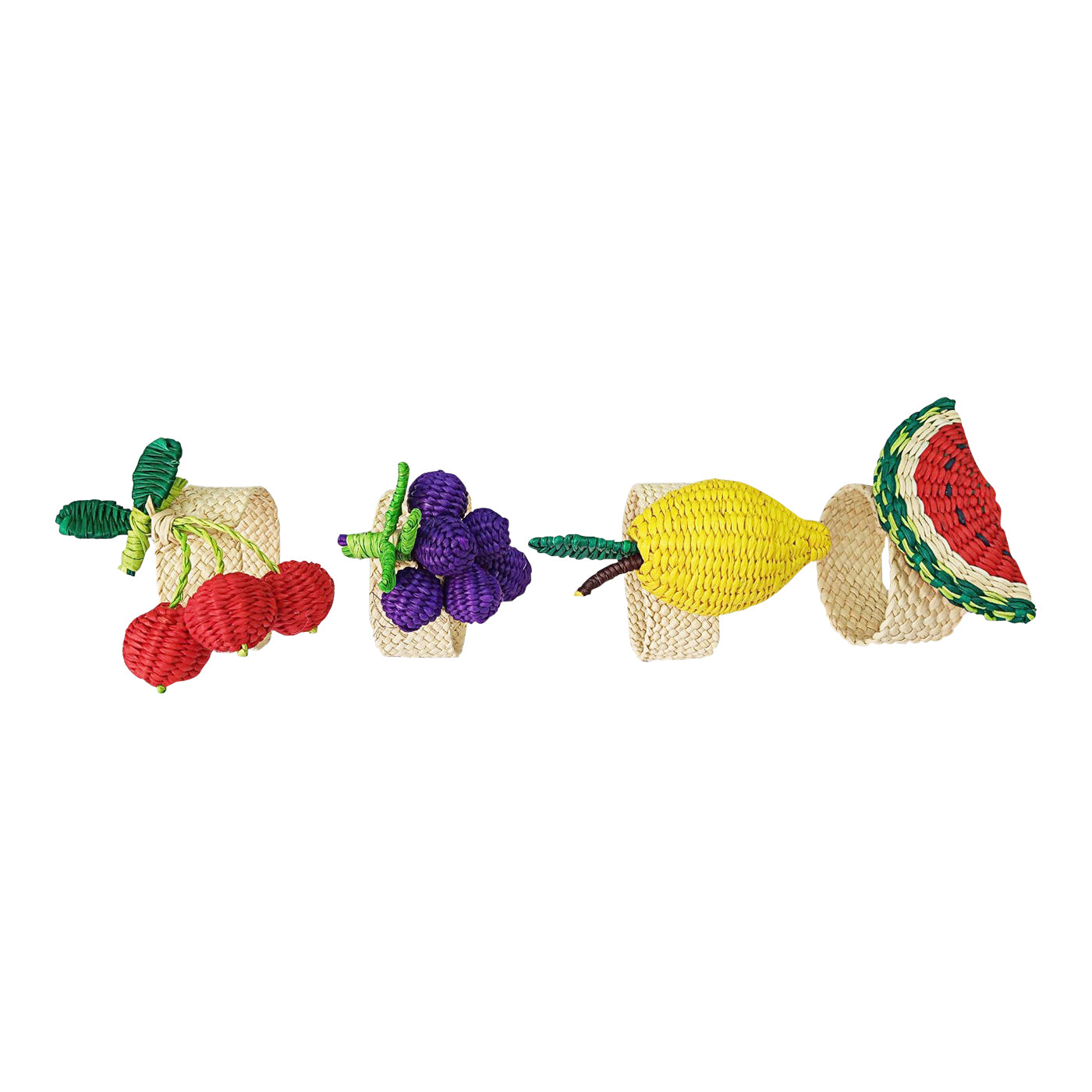 Palmito Mixed Fruit Napkin Rings (Set of 4)