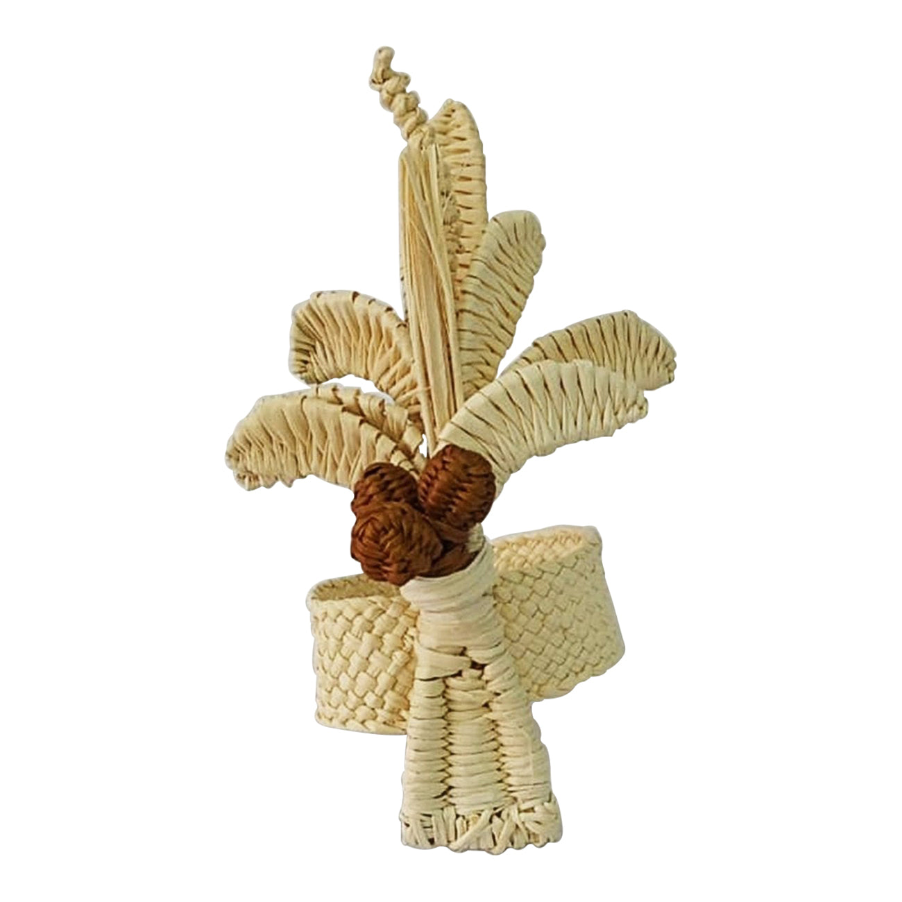 Palmito Woven Palm Tree Napkin Rings (Set of 4)