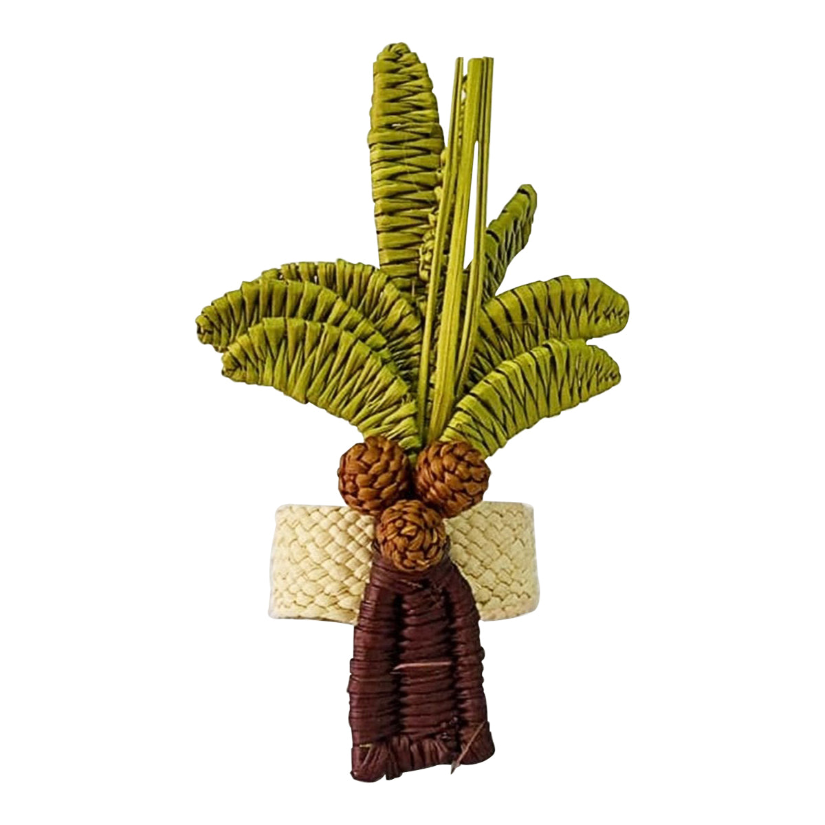 Palmito Woven Palm Tree Napkin Rings (Set of 4)