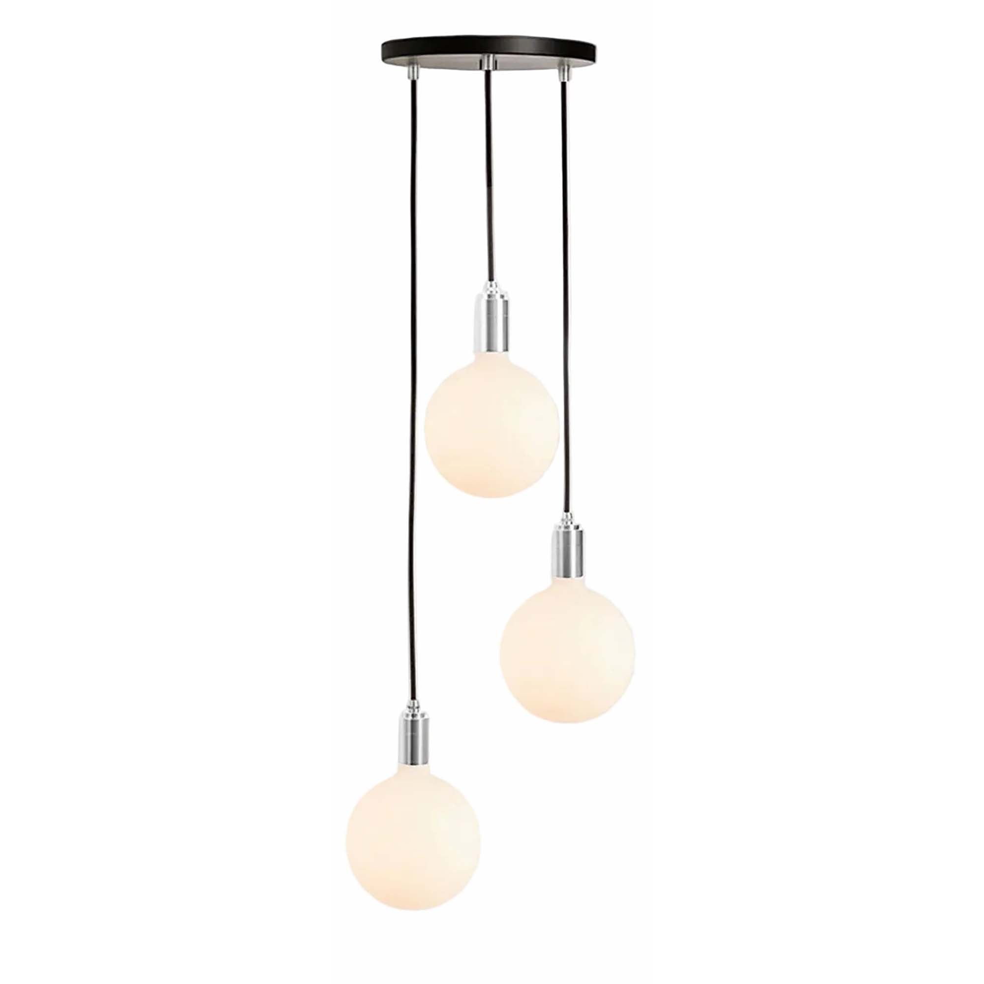 Triple Pendant in Stainless Steel + Sphere IV