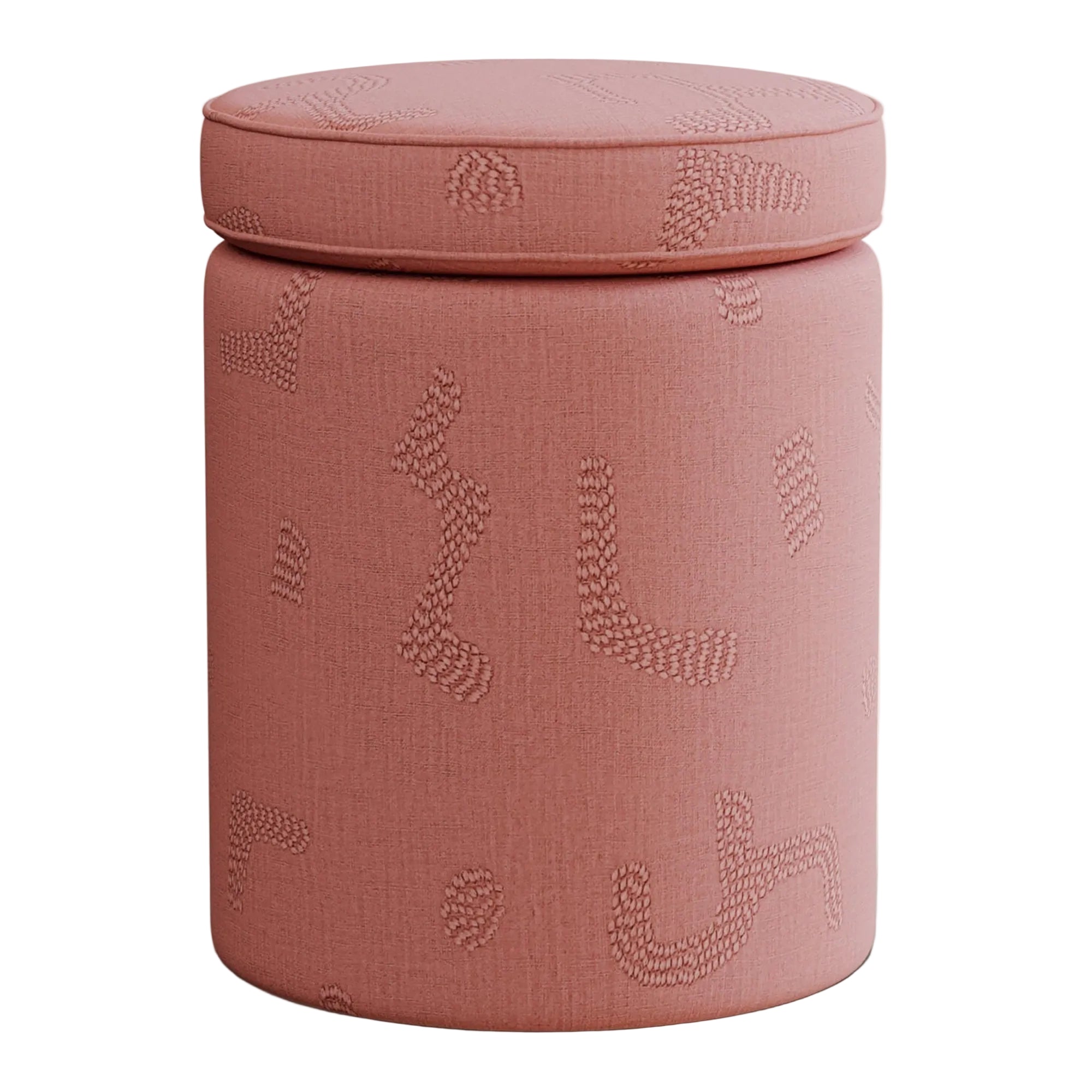 Aurora Footstool, Raphia, Clay
