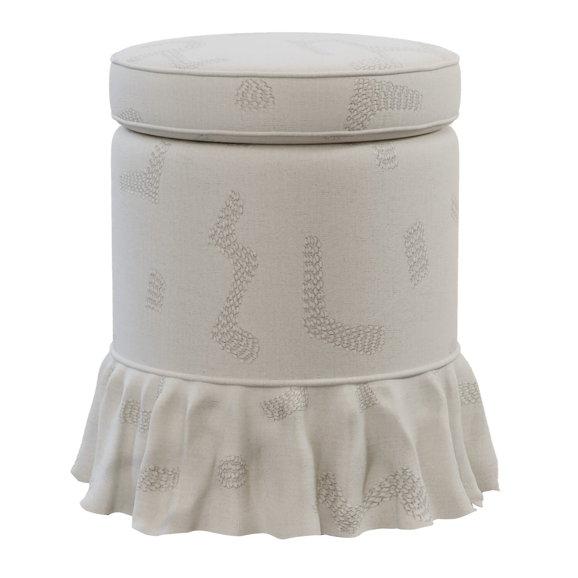 Aurora Footstool, Raphia, Powder