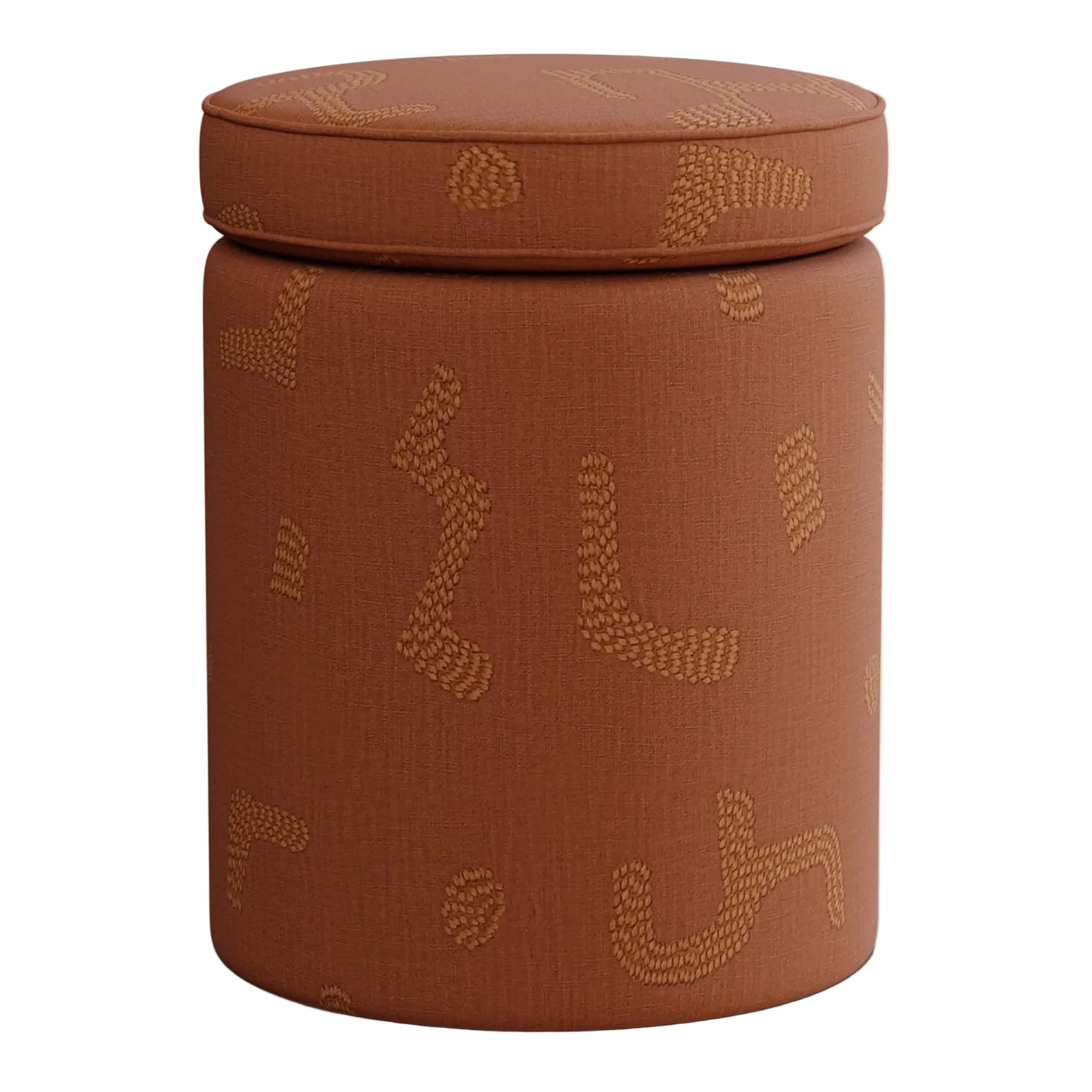 Aurora Footstool, Raphia, Tobacco