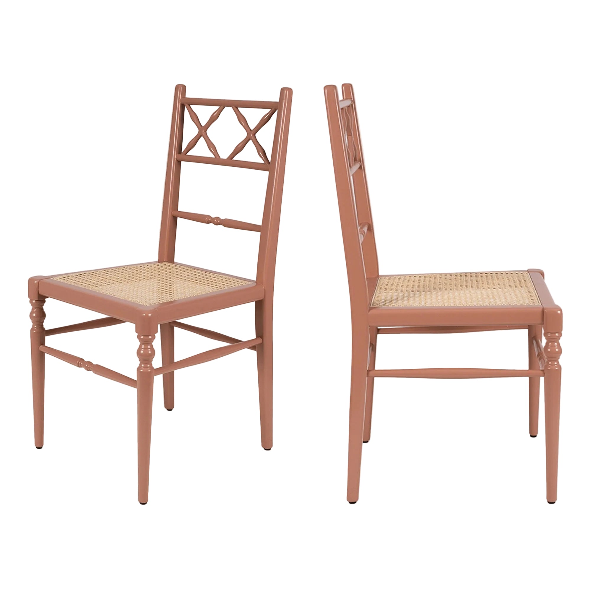 Pair of Chiara Dining Chairs, Terracotta