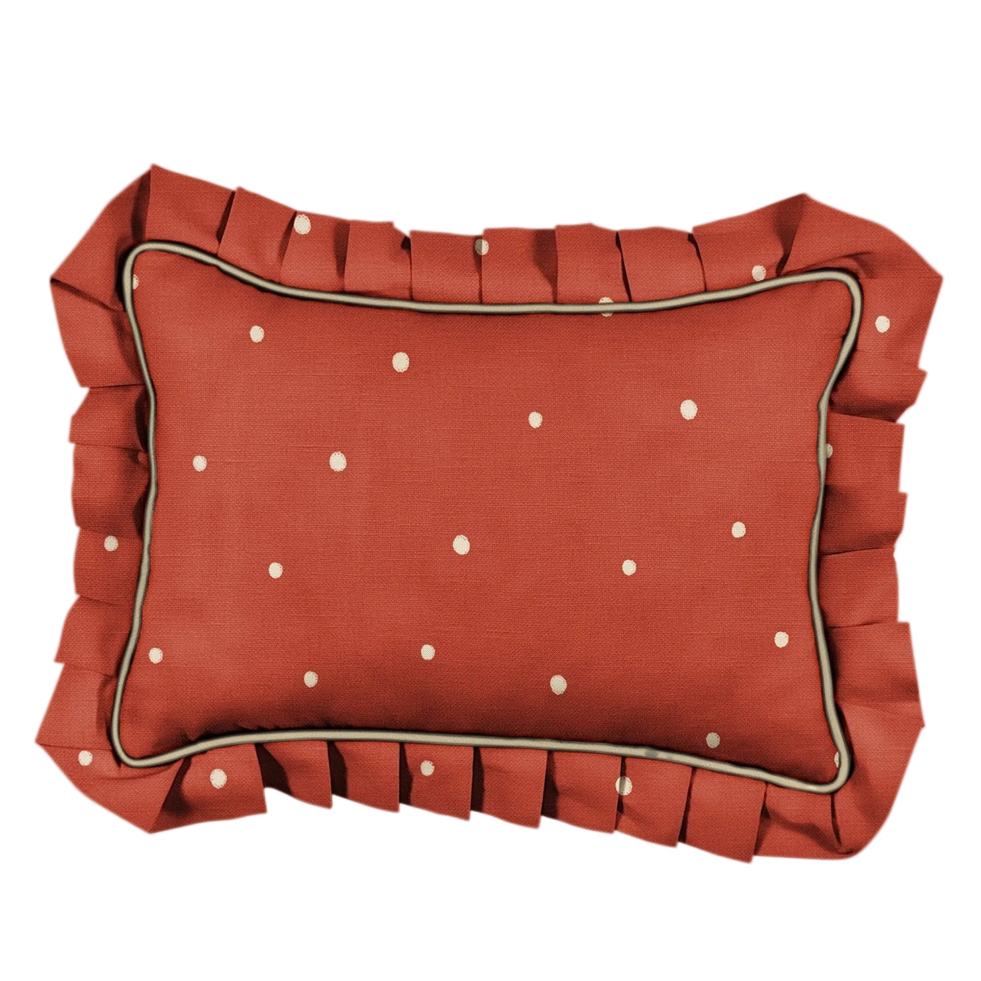 Dolce Daisies Cushion, Red Velvet