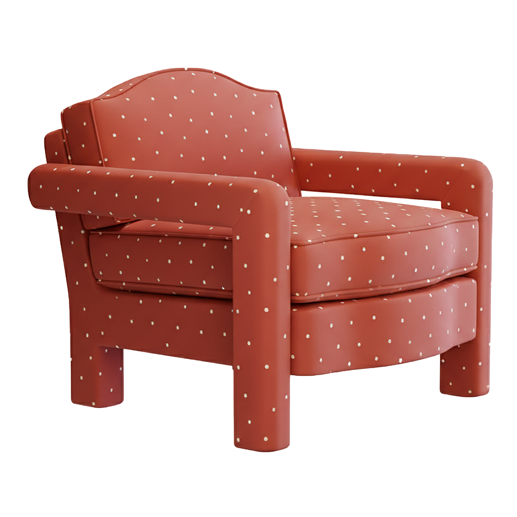 Elio Armchair, Red Velvet
