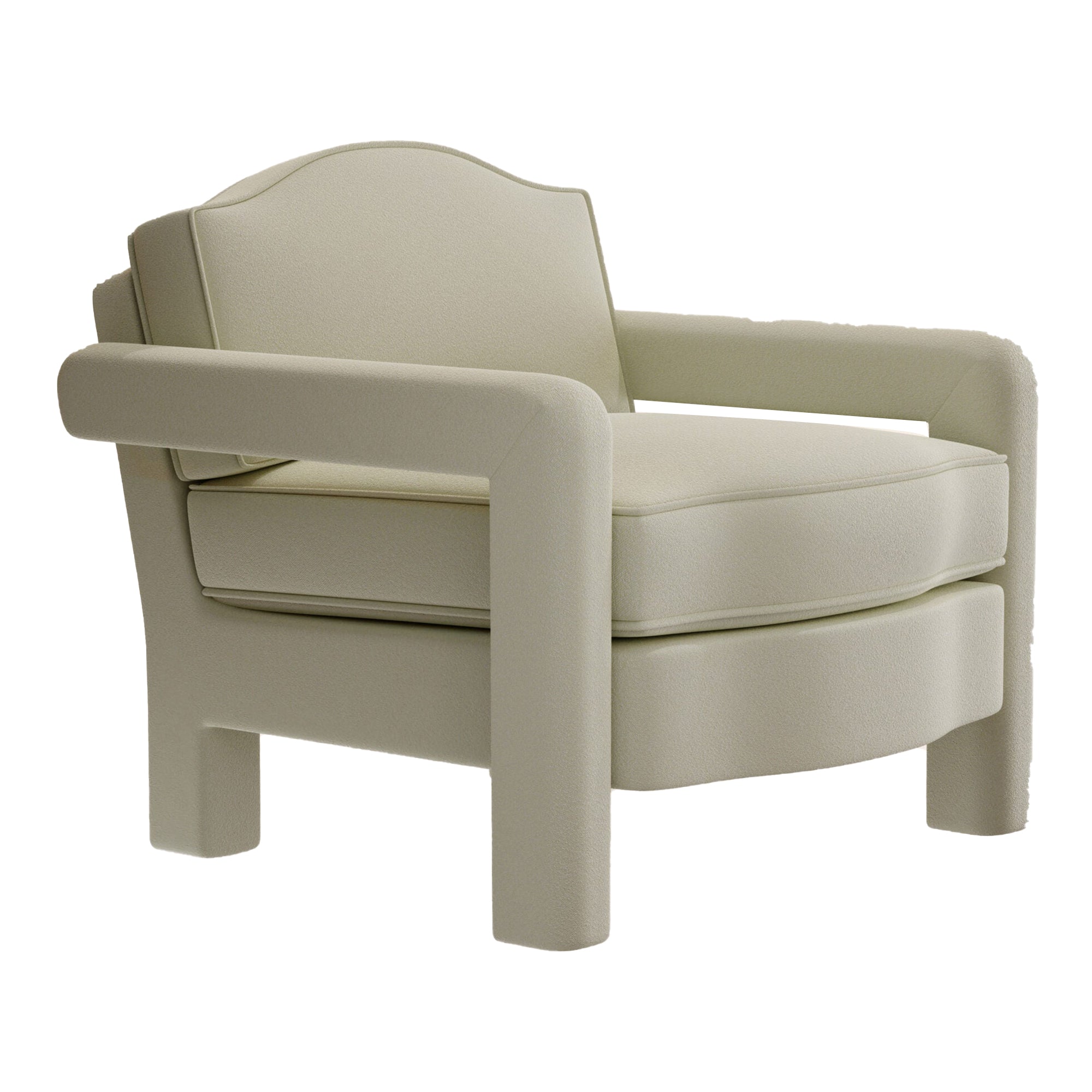 Elio Armchair, Nougat Boucle