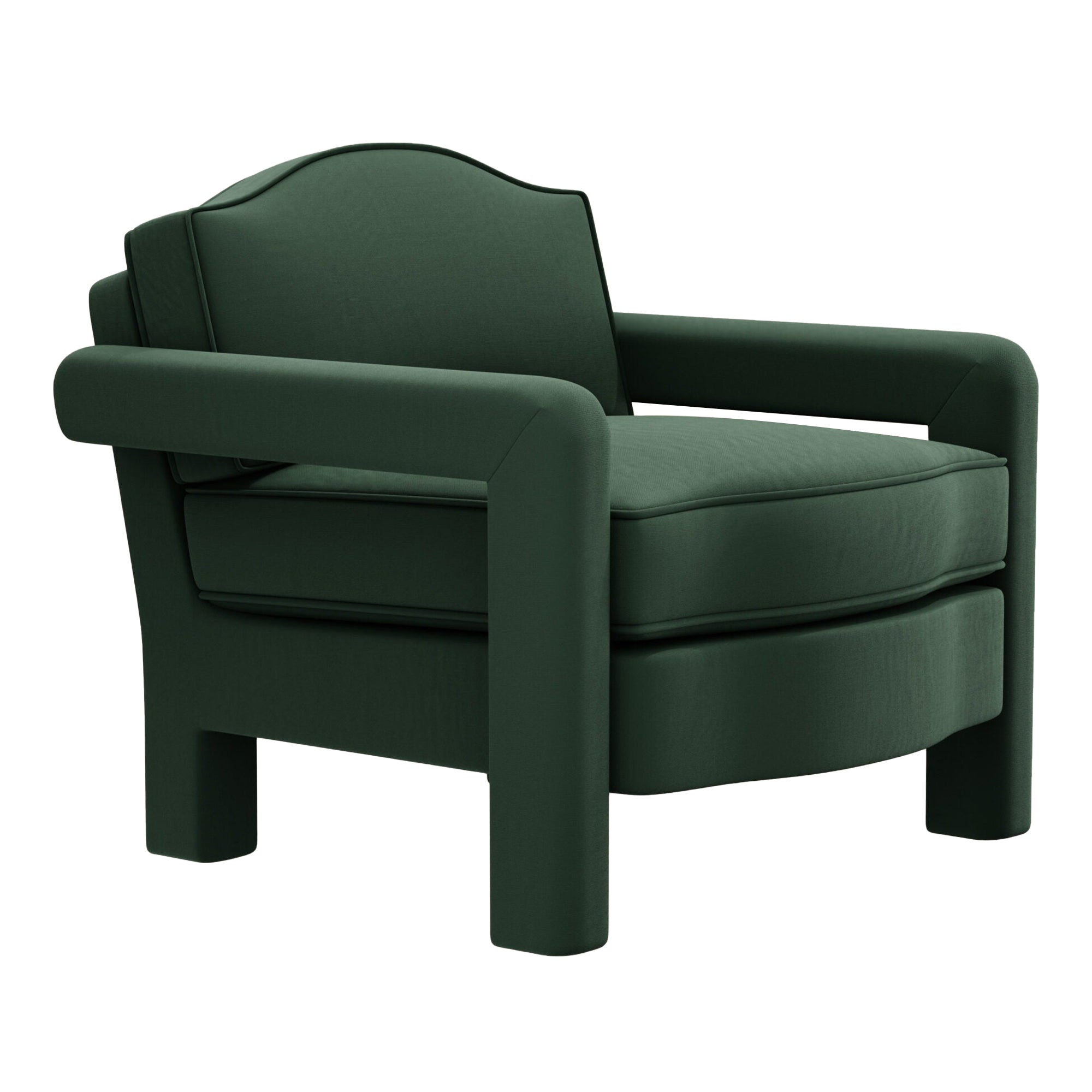 Elio Armchair, Olive Linen