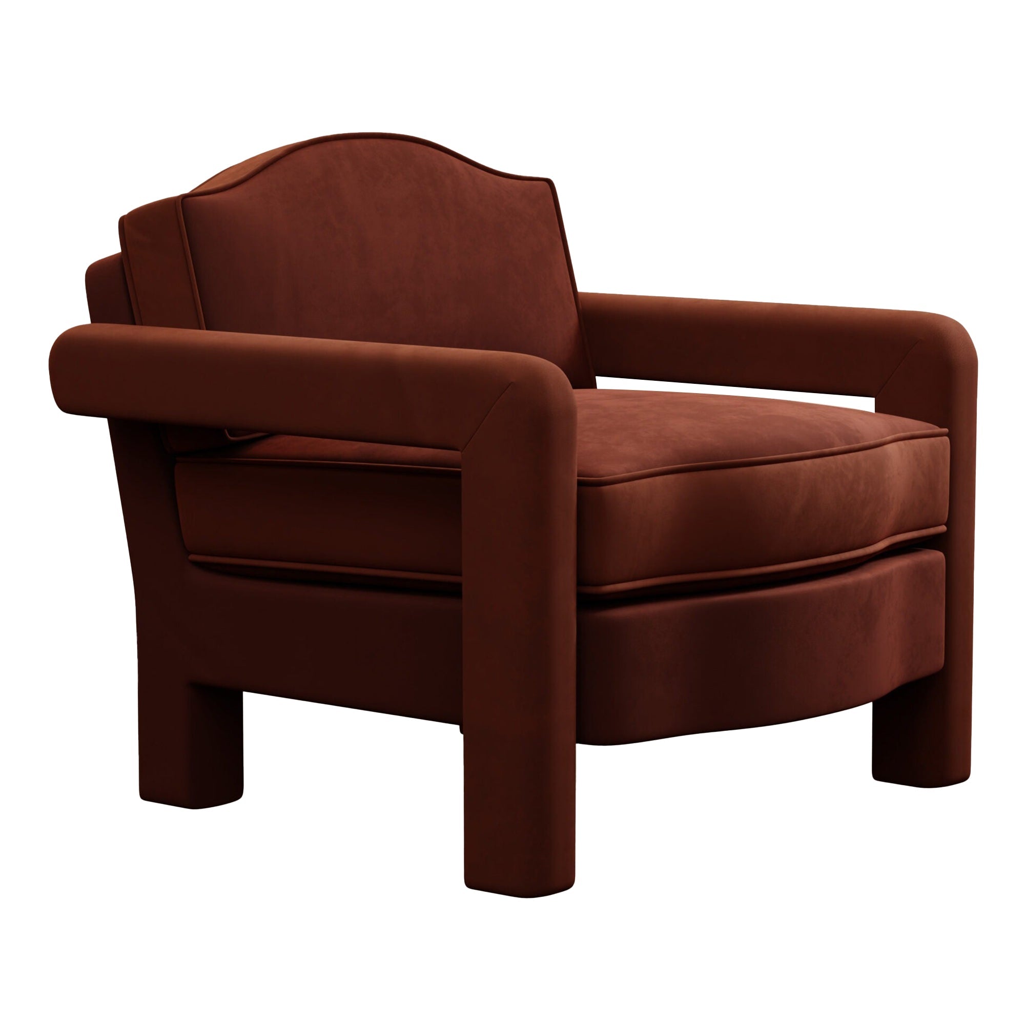 Elio Armchair, Cinnamon Velvet