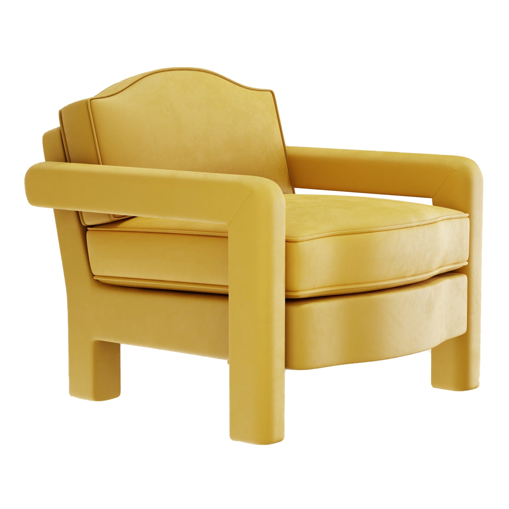 Elio Armchair, Daffodil Velvet