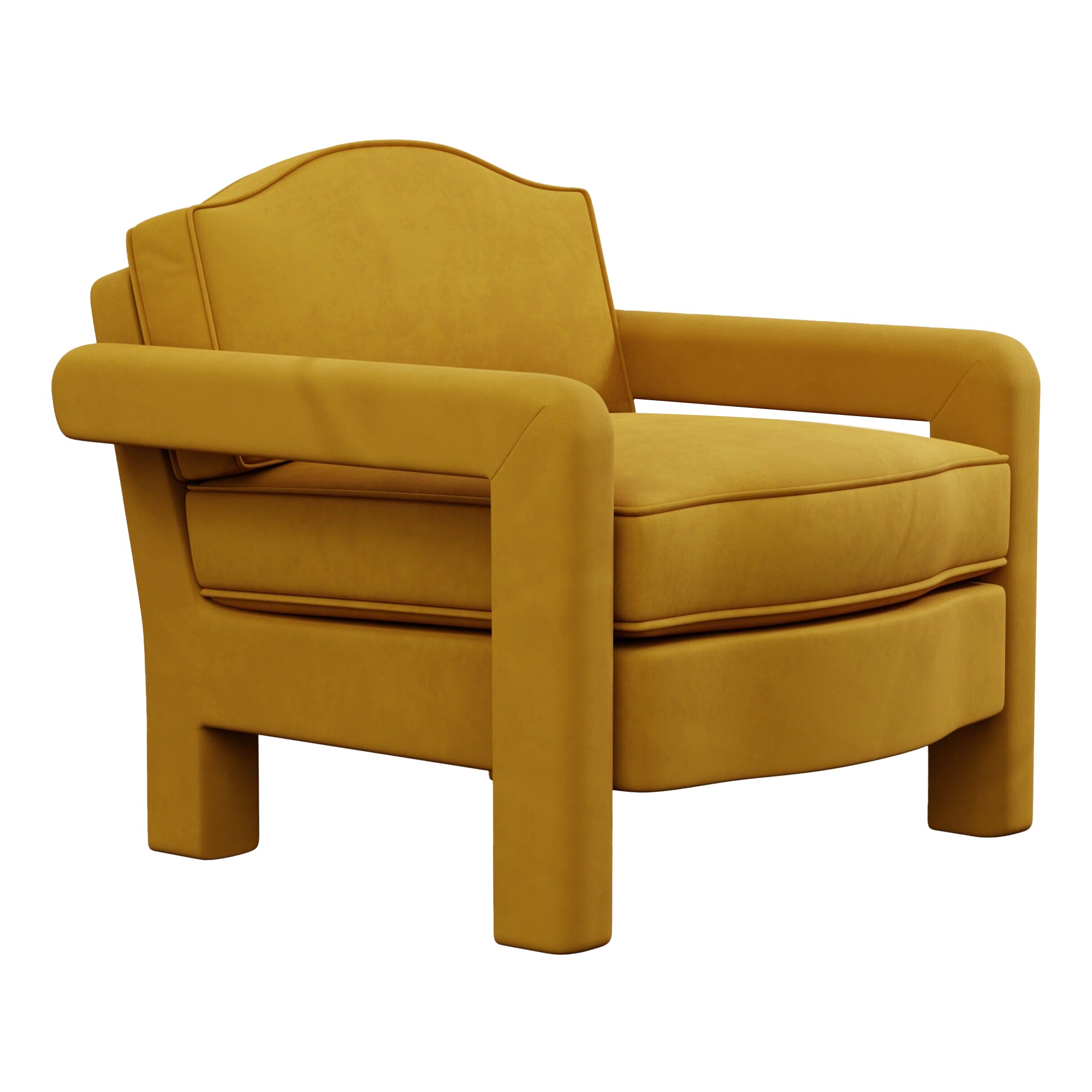 Elio Armchair, Turmeric Velvet