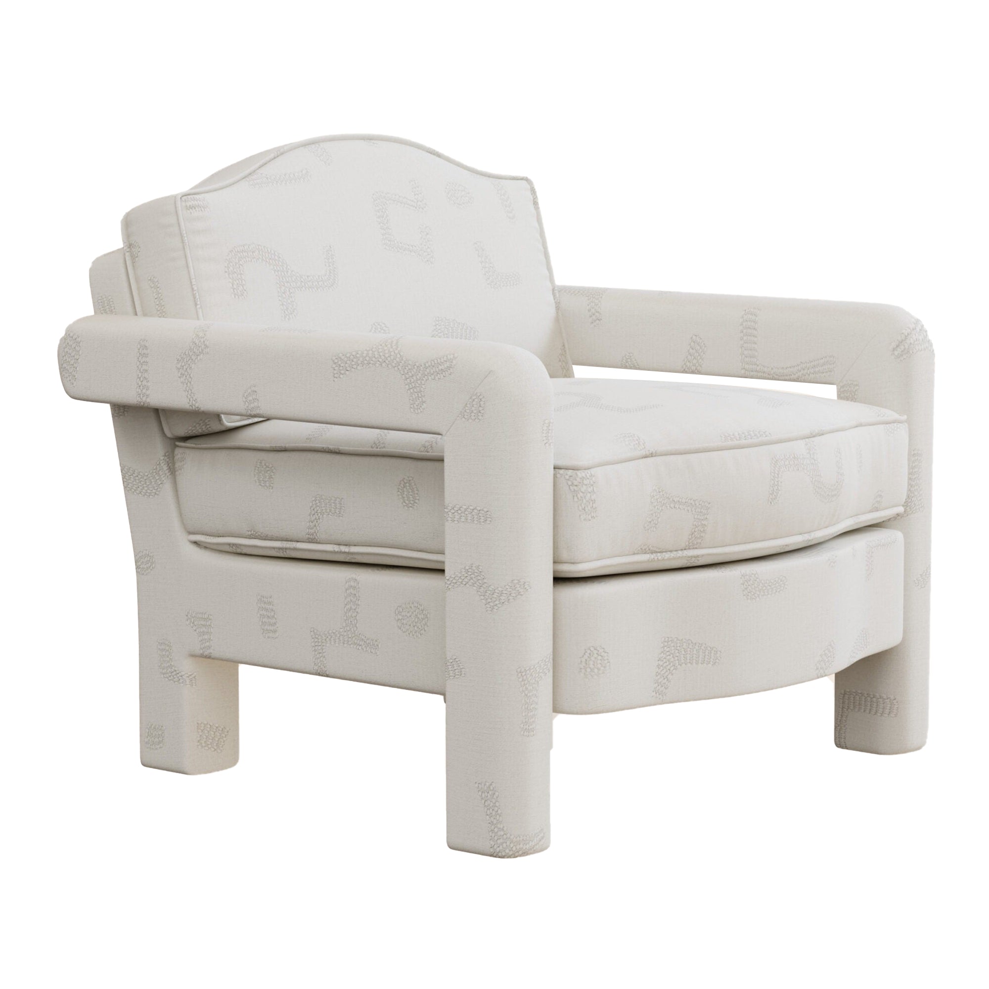 Elio Armchair, Raphia, Powder