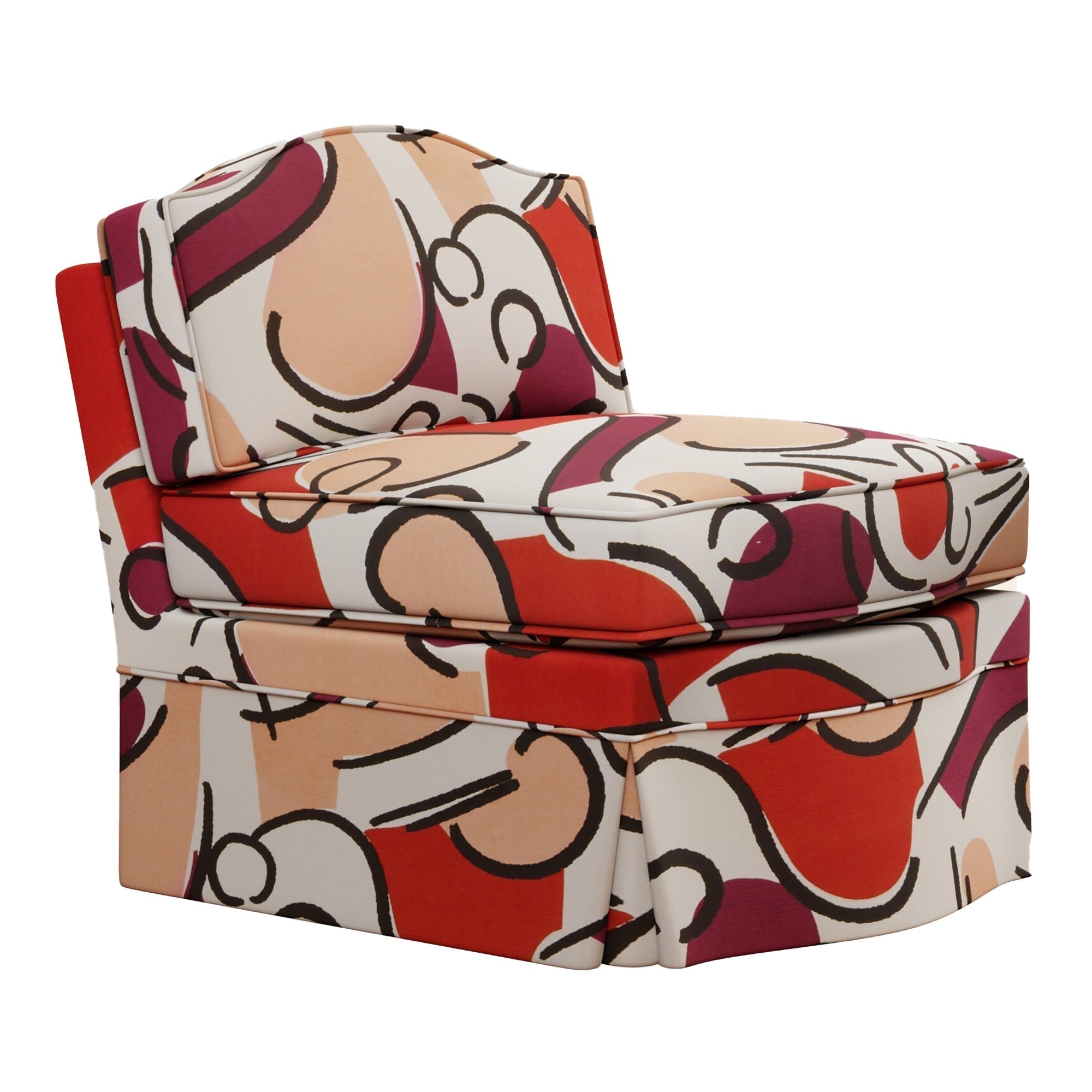 Felix Slipper Chair | Orpha Grenadine