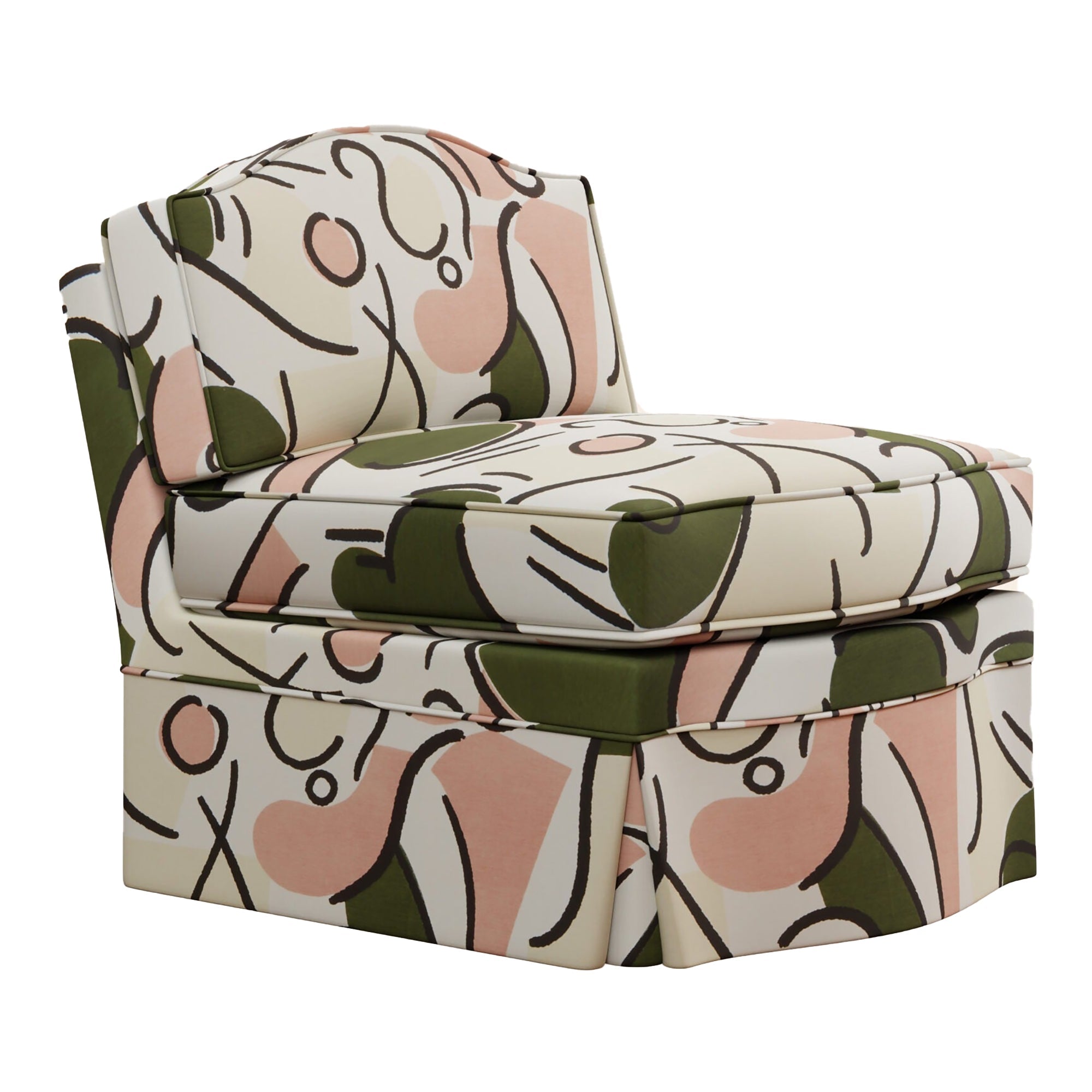 Felix Slipper Chair | Oprha Pesto