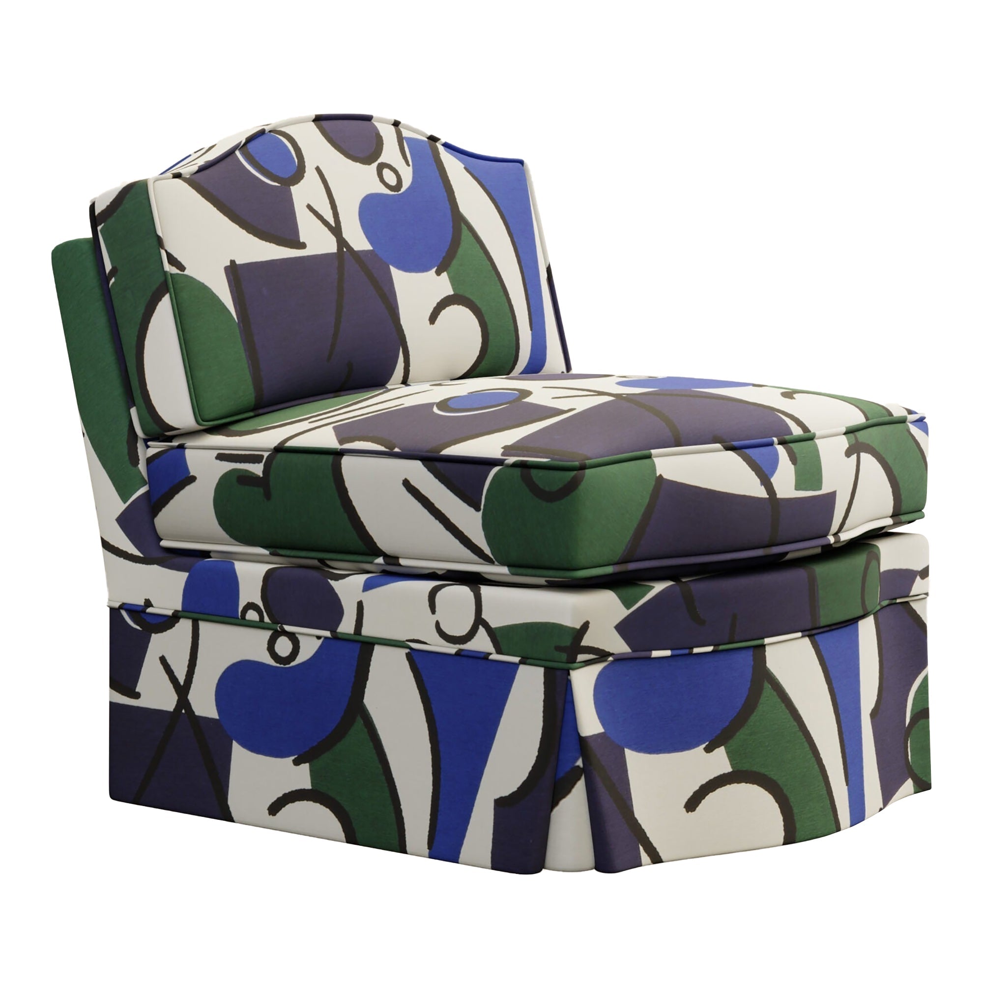 Felix Slipper Chair, Seaweed