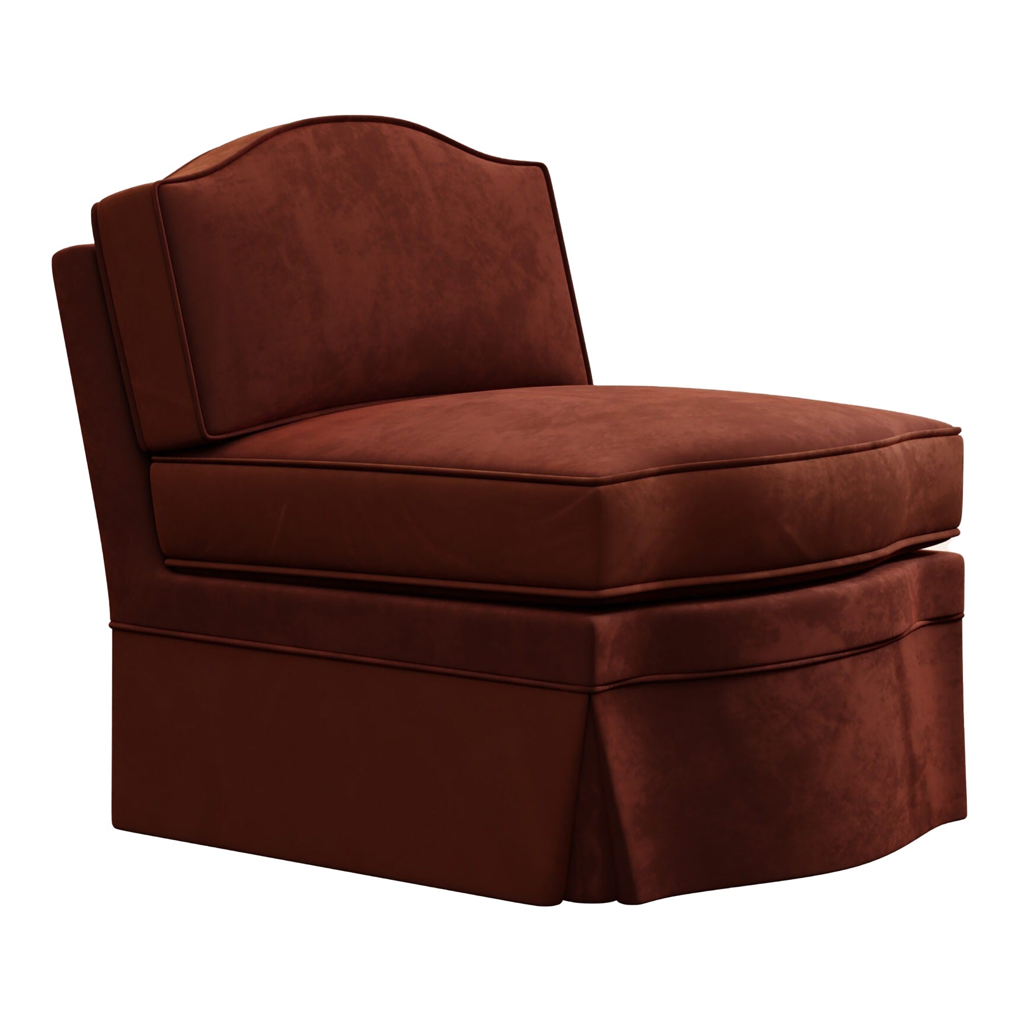 Felix Slipper Chair, Cinnamon Velvet