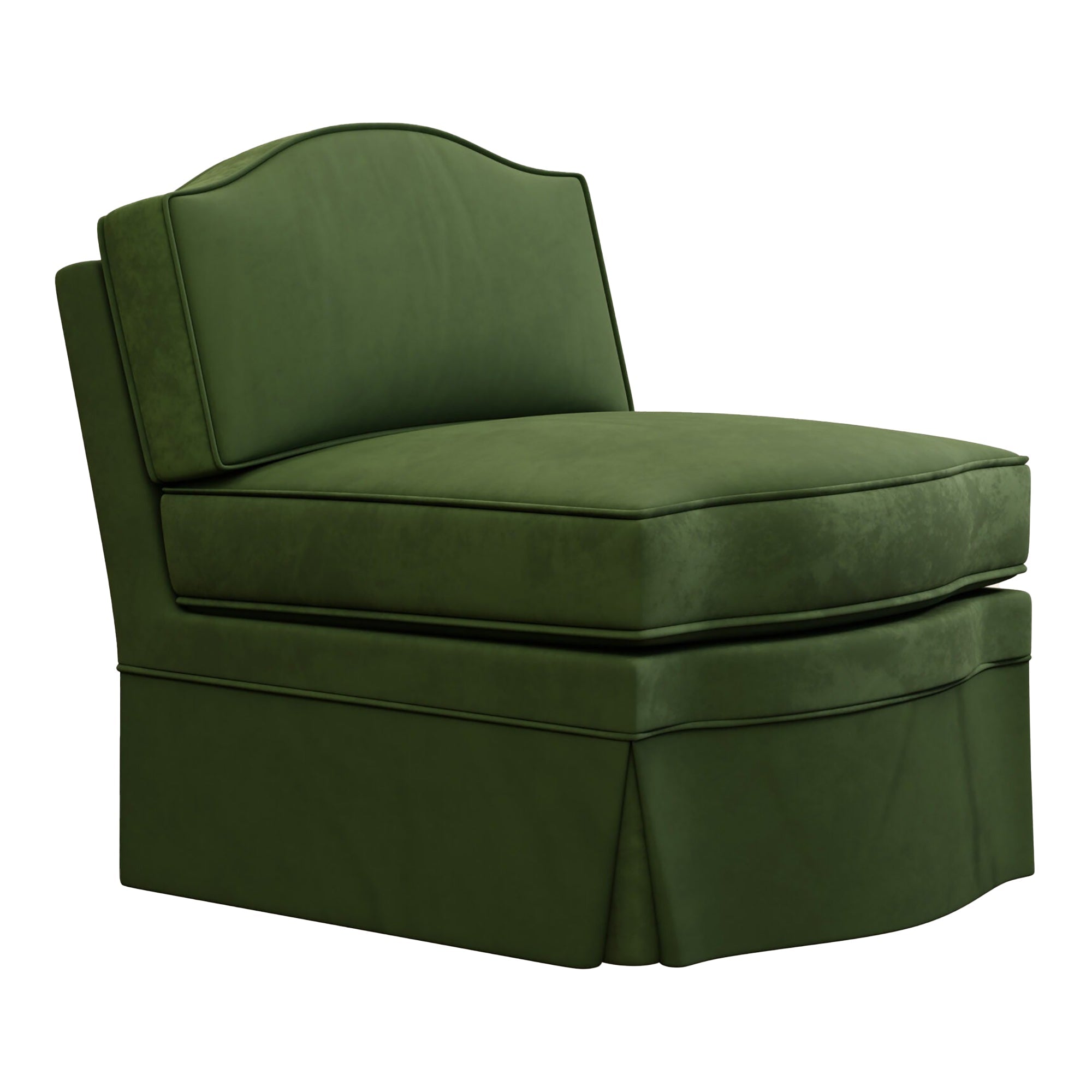 Felix Slipper Chair, Zucchini Velvet