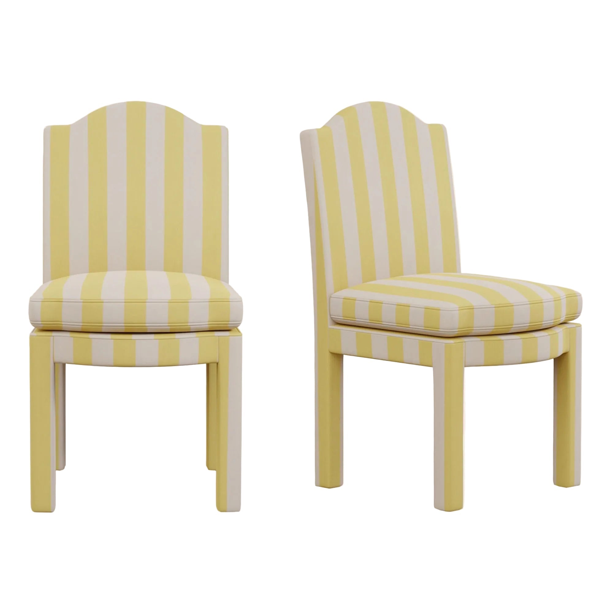 Pair of Leo Dining Chairs, Citron