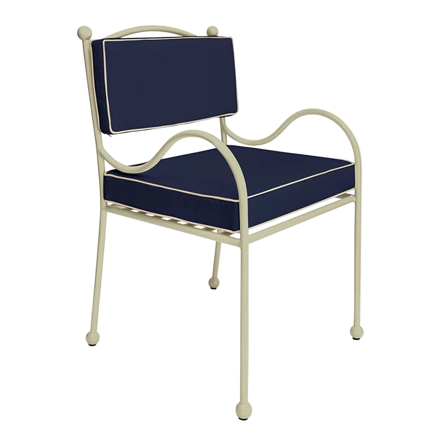 Panarea Armchair in Gelato, Blue & Cream Upholstery