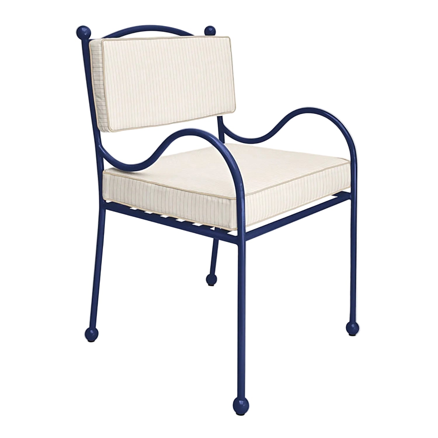 Panarea Armchair in Mare, Stone & White Upholstery