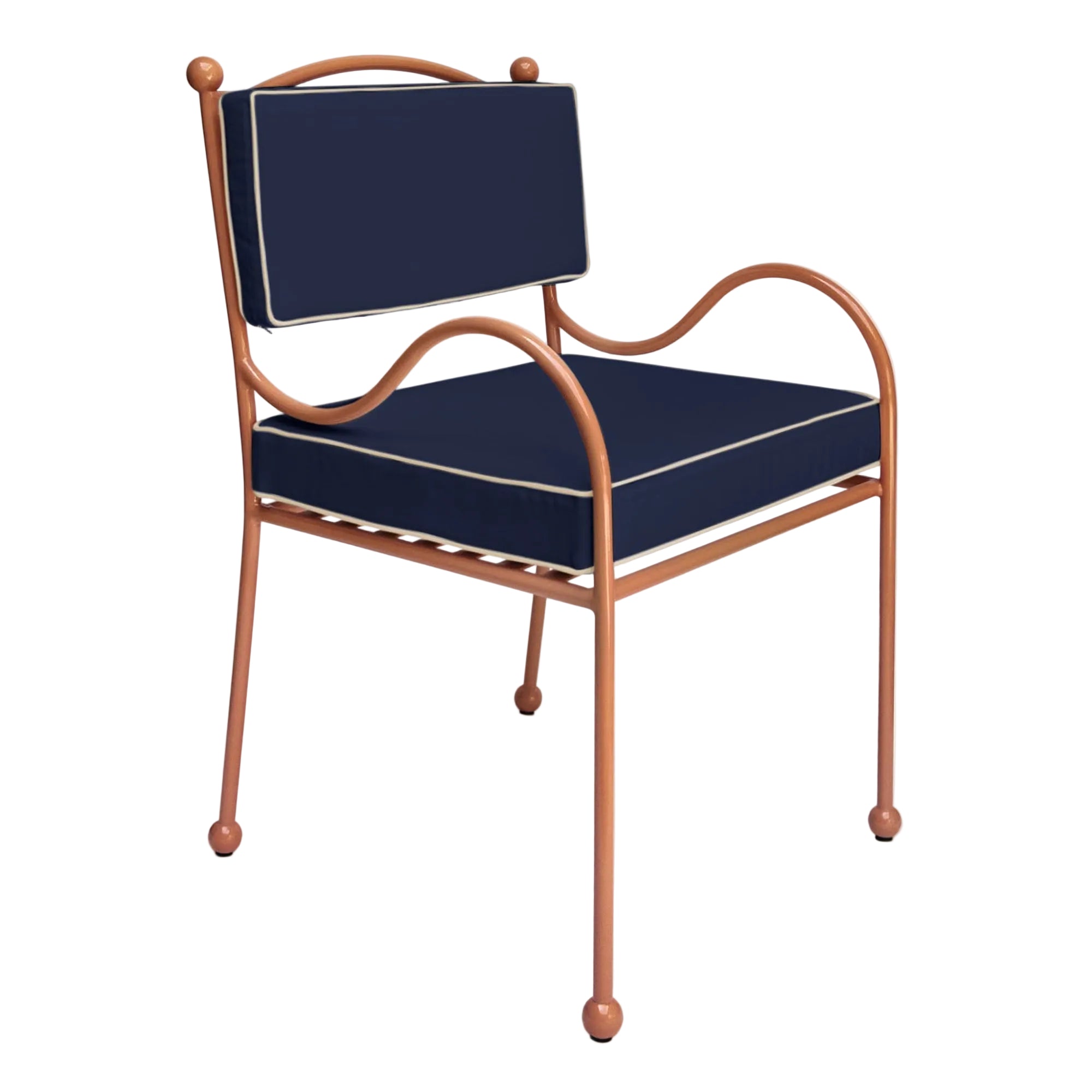 Panarea Armchair in Spritz, Blue & Cream Upholstery