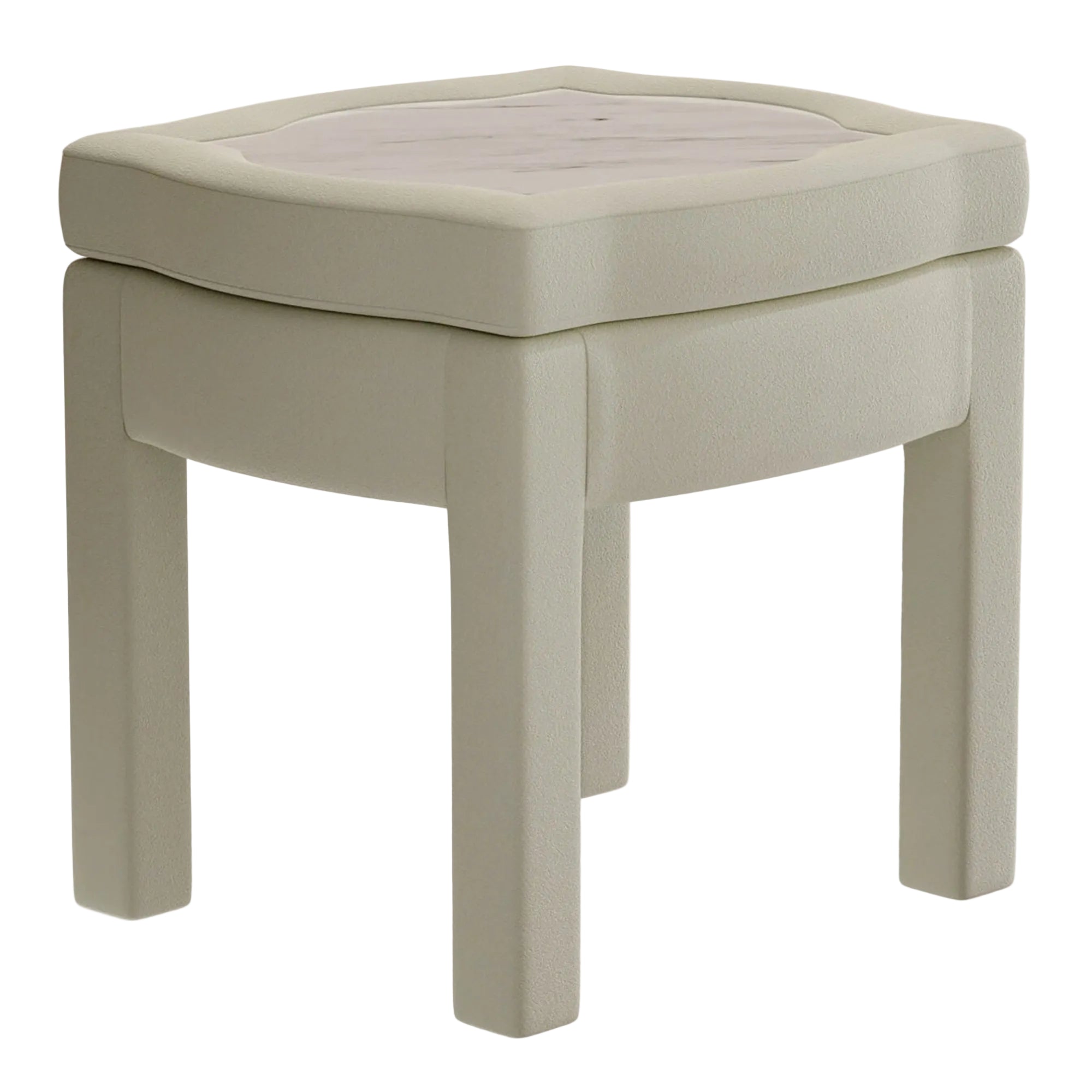 Piero Footstool, Nougat Boucle